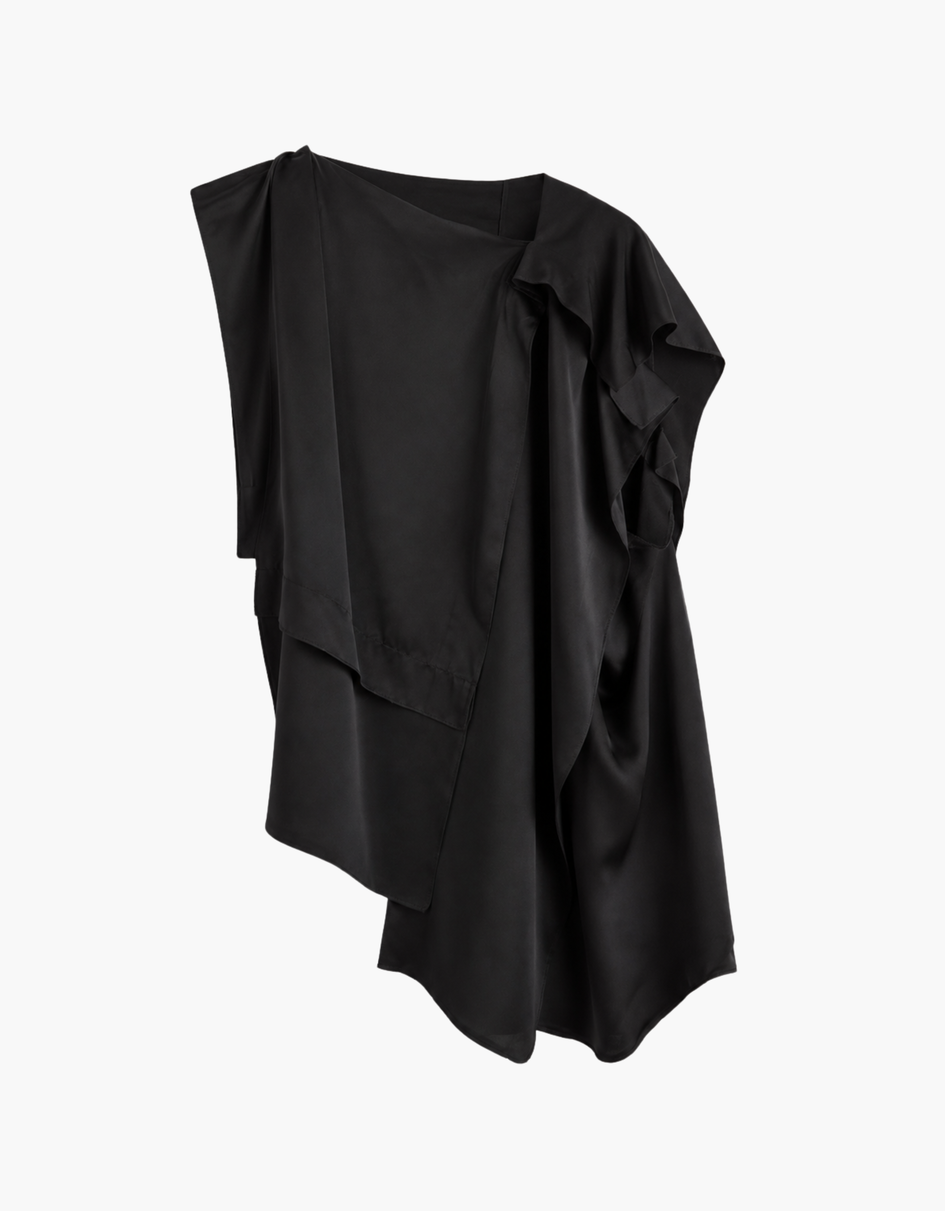 Blusa satinada asimetrica