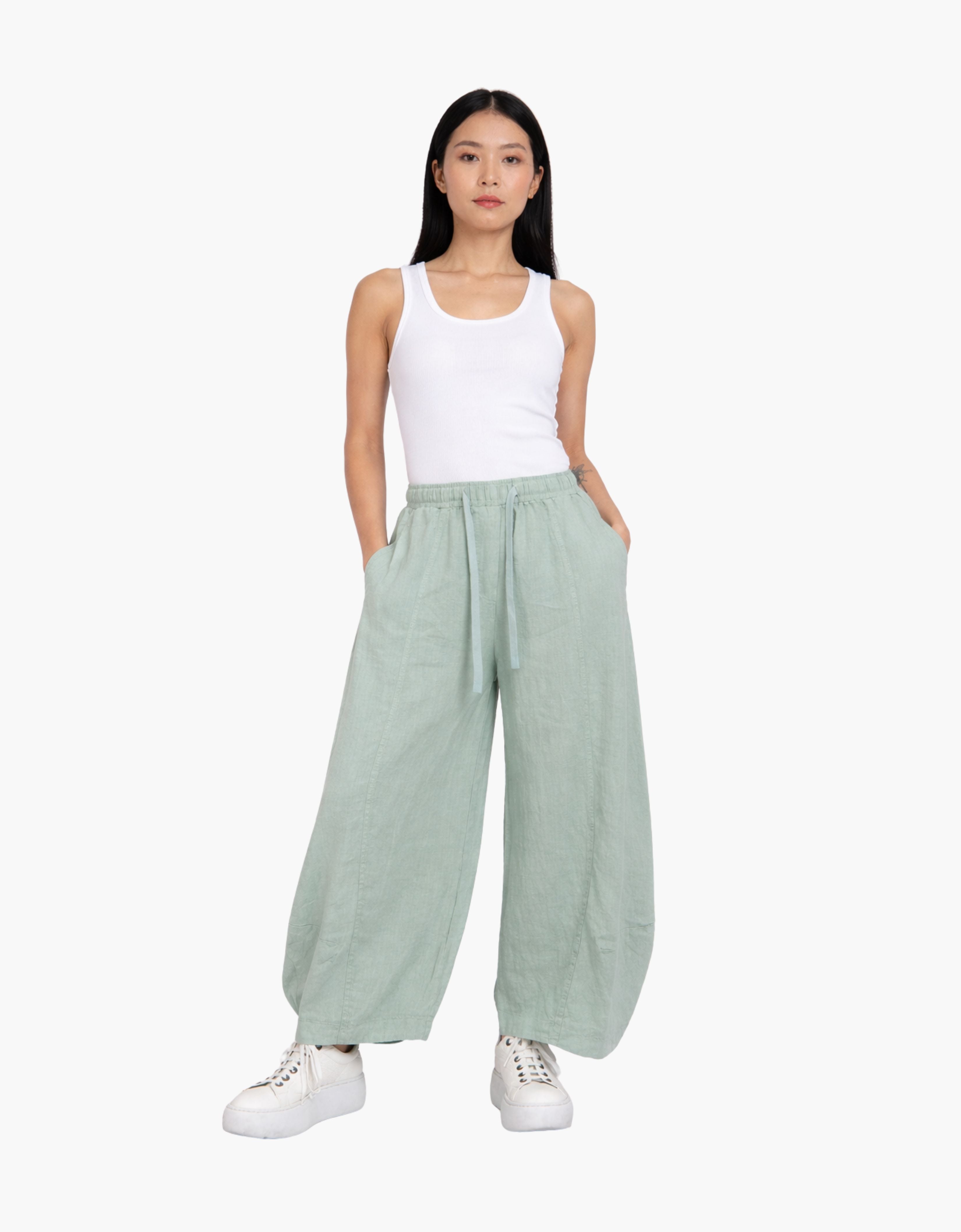 Pantalon de lino fluido