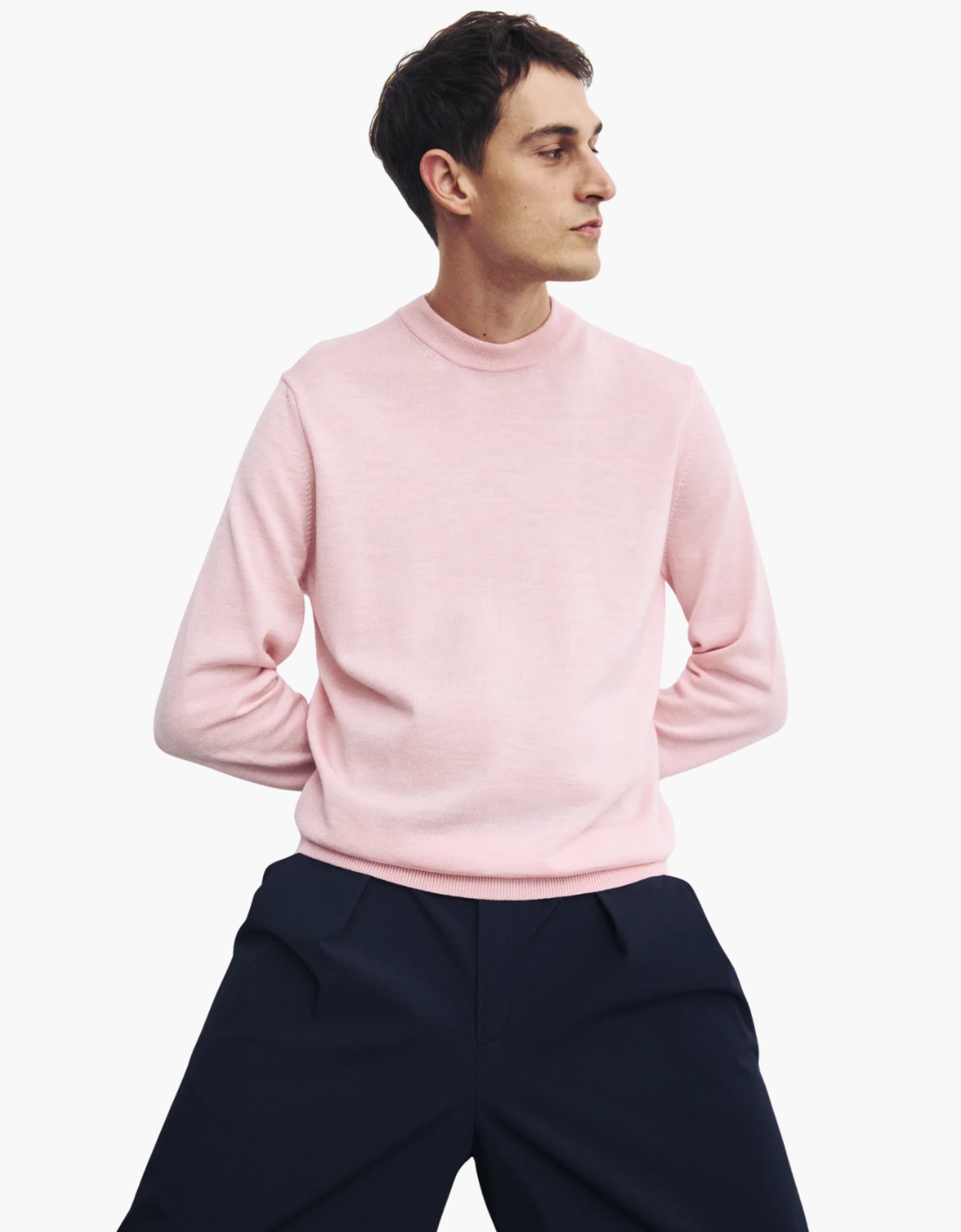 Jersey merino "CREWNECK"