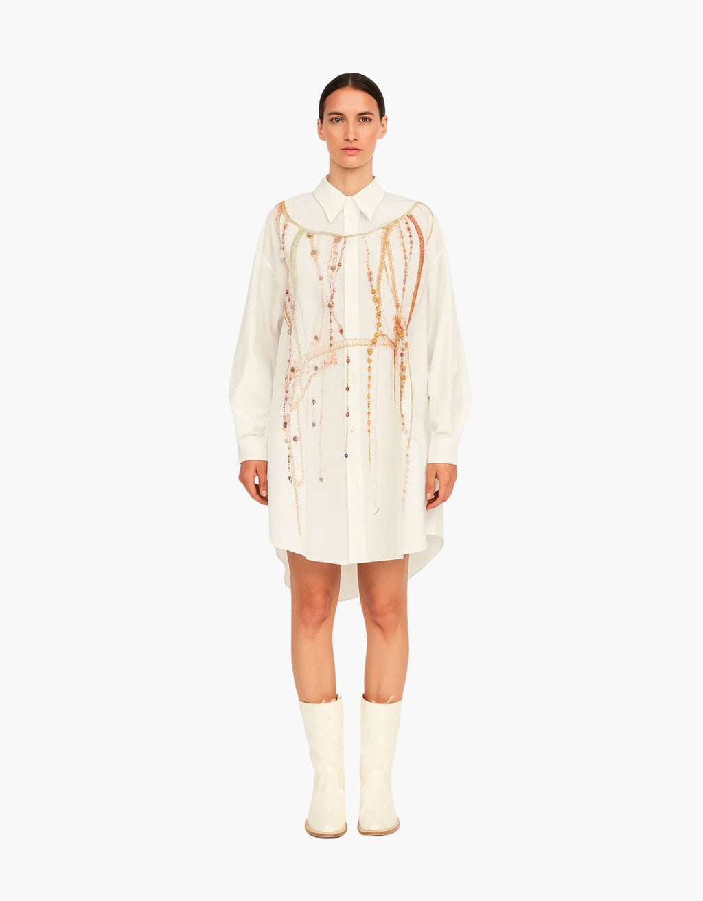 Vestido camisero print "Jewelry" - MM6
