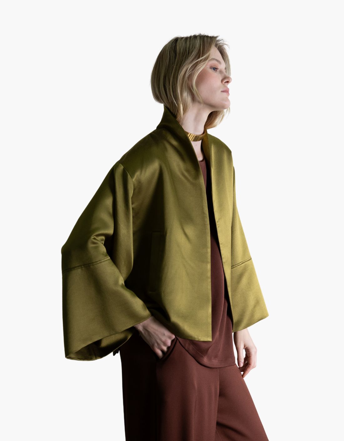 Kimono lana satinado