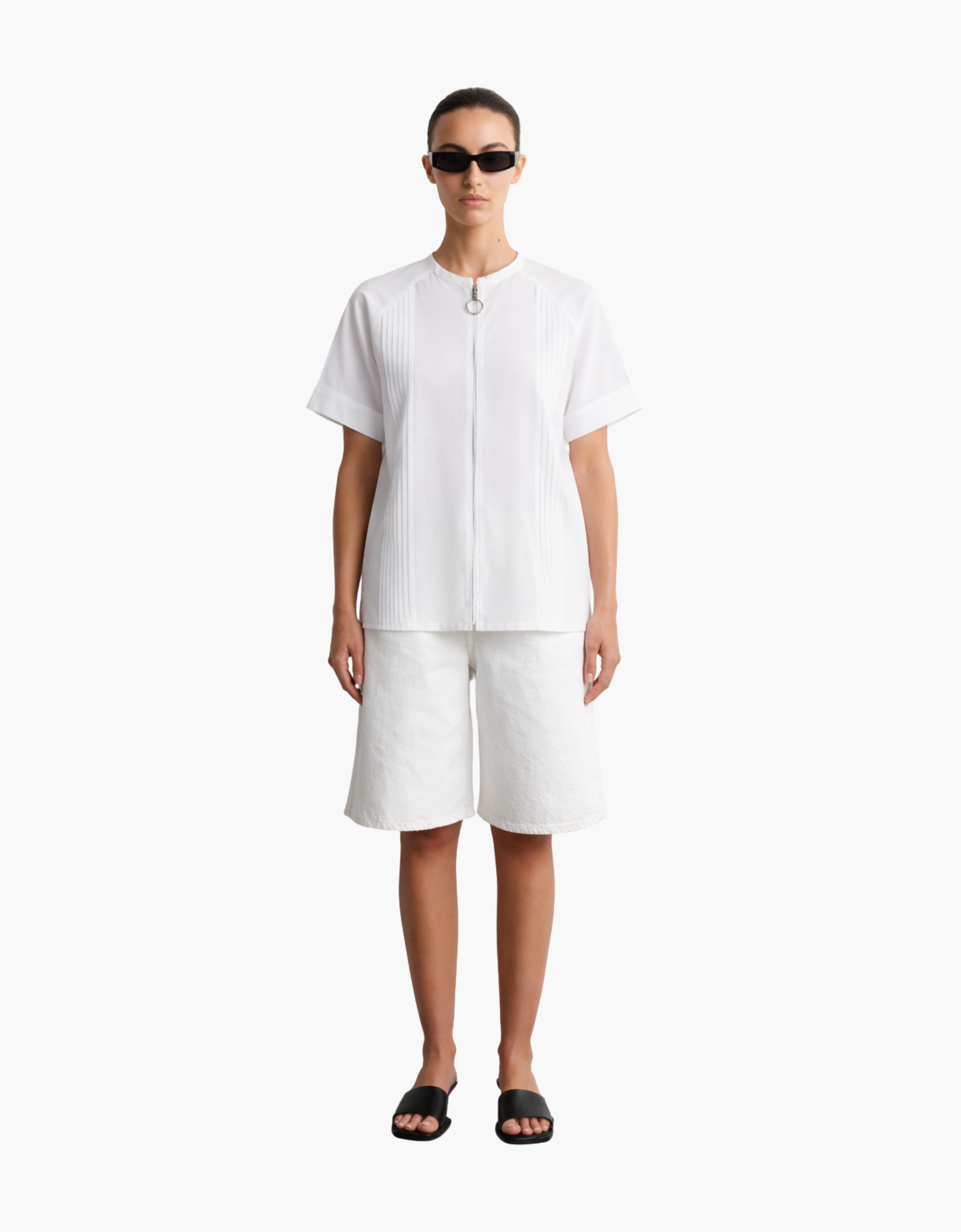Camisa con cremallera "Pleated"
