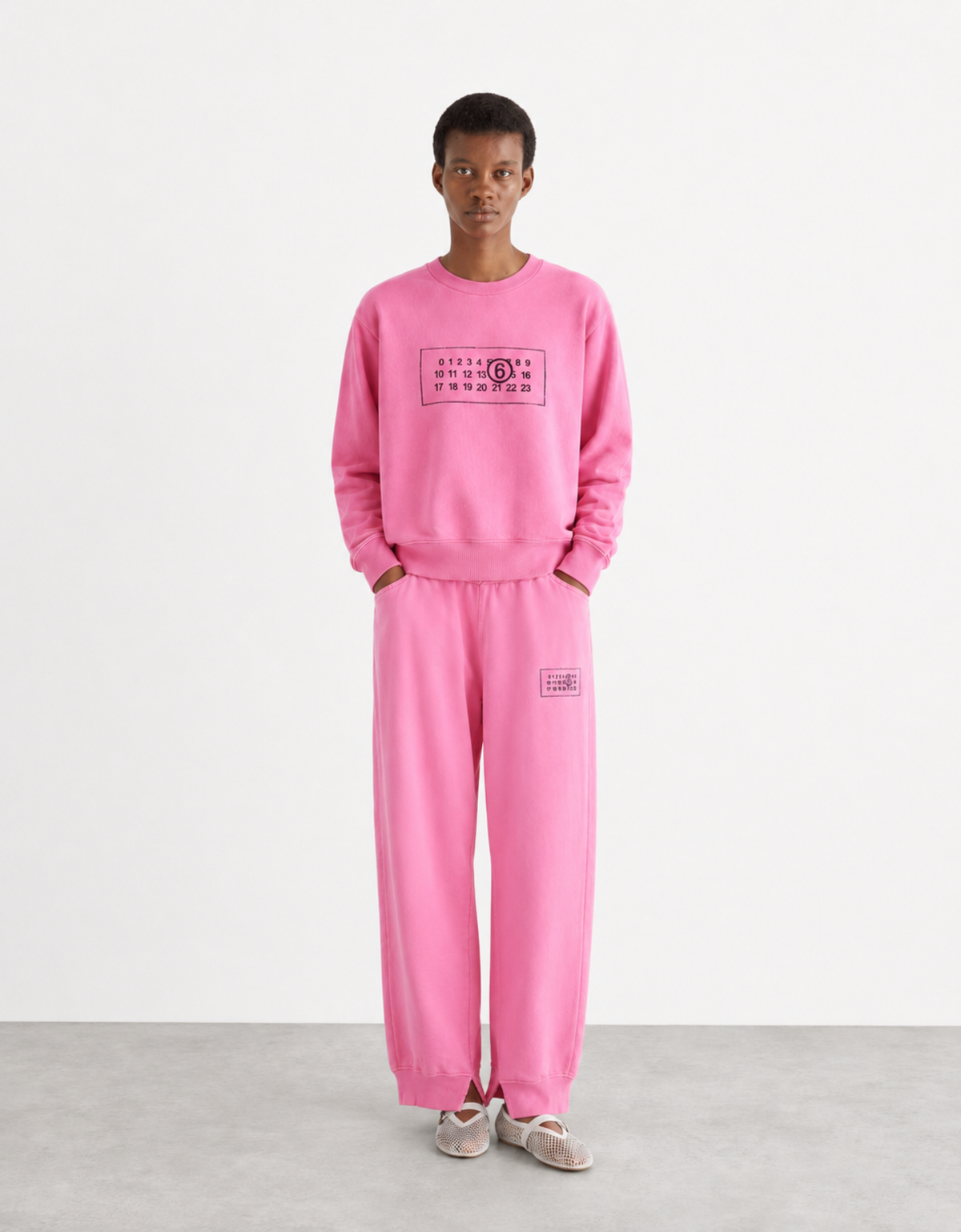 Pantalon chándal rosa MM6 – vista 2