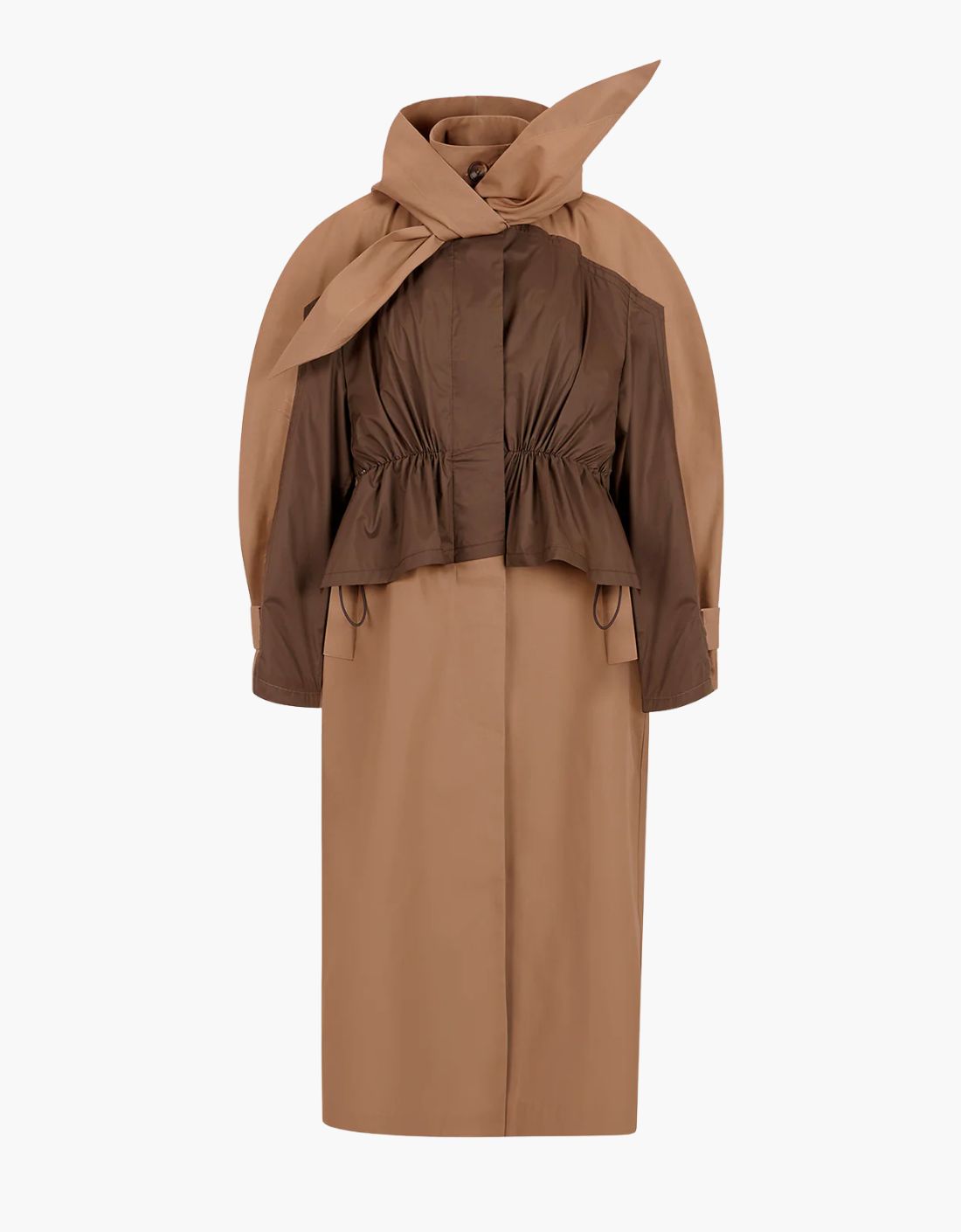 Trench coat with hood