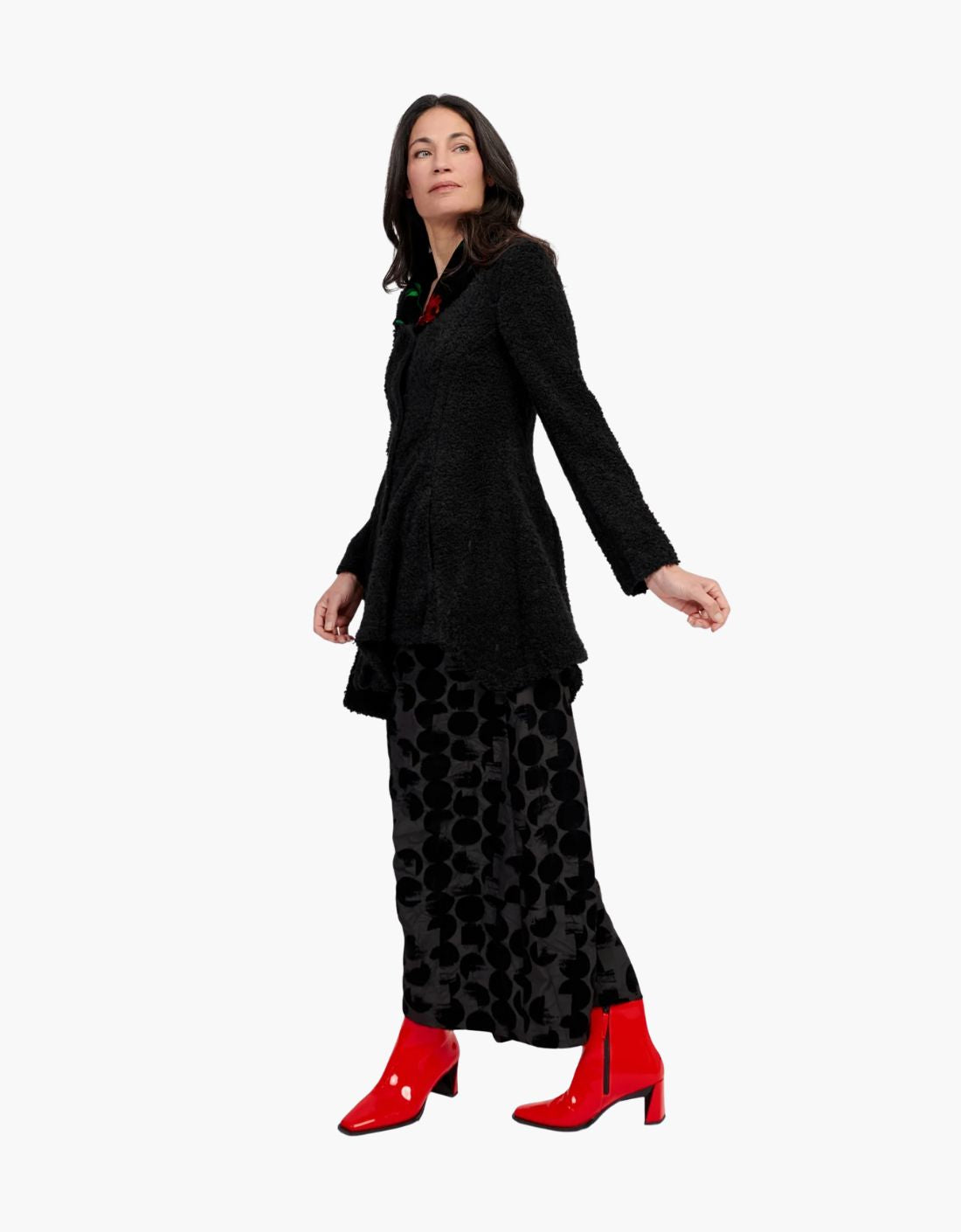 Chaqueta cuello terciopelo "Roses"