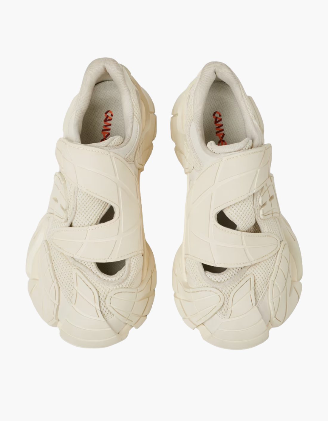 Zapatillas de tejido blancas semiabiertas "Tormenta" - Camper LAB