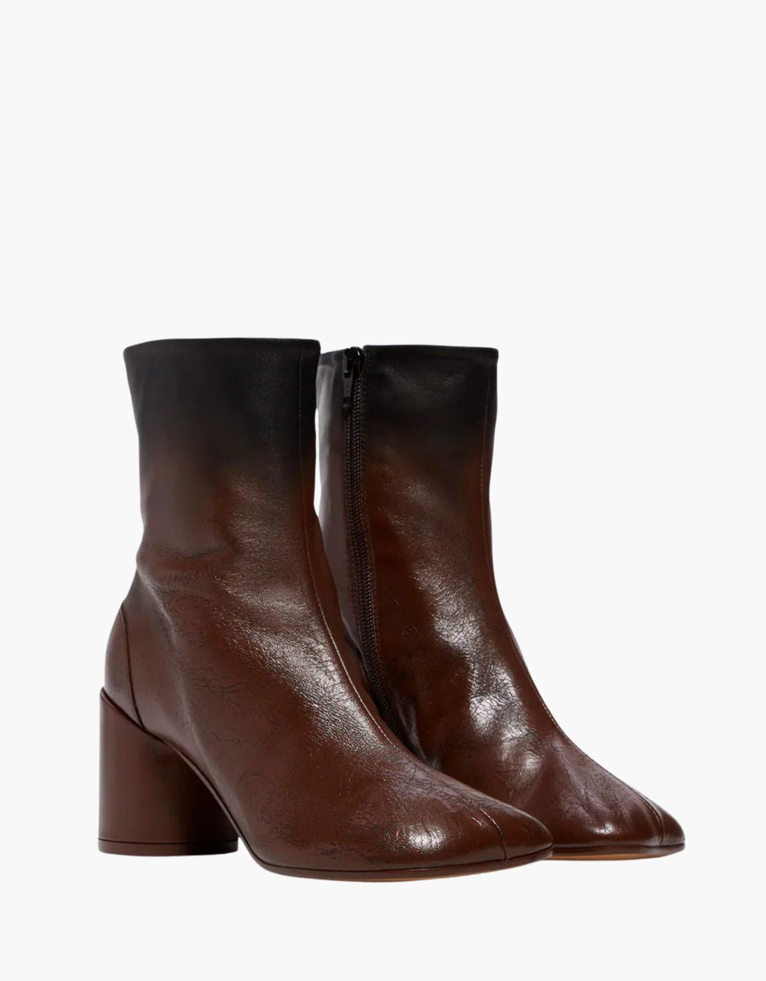 Botin marron craquelado "Anatomic" - MM6 – vista 2