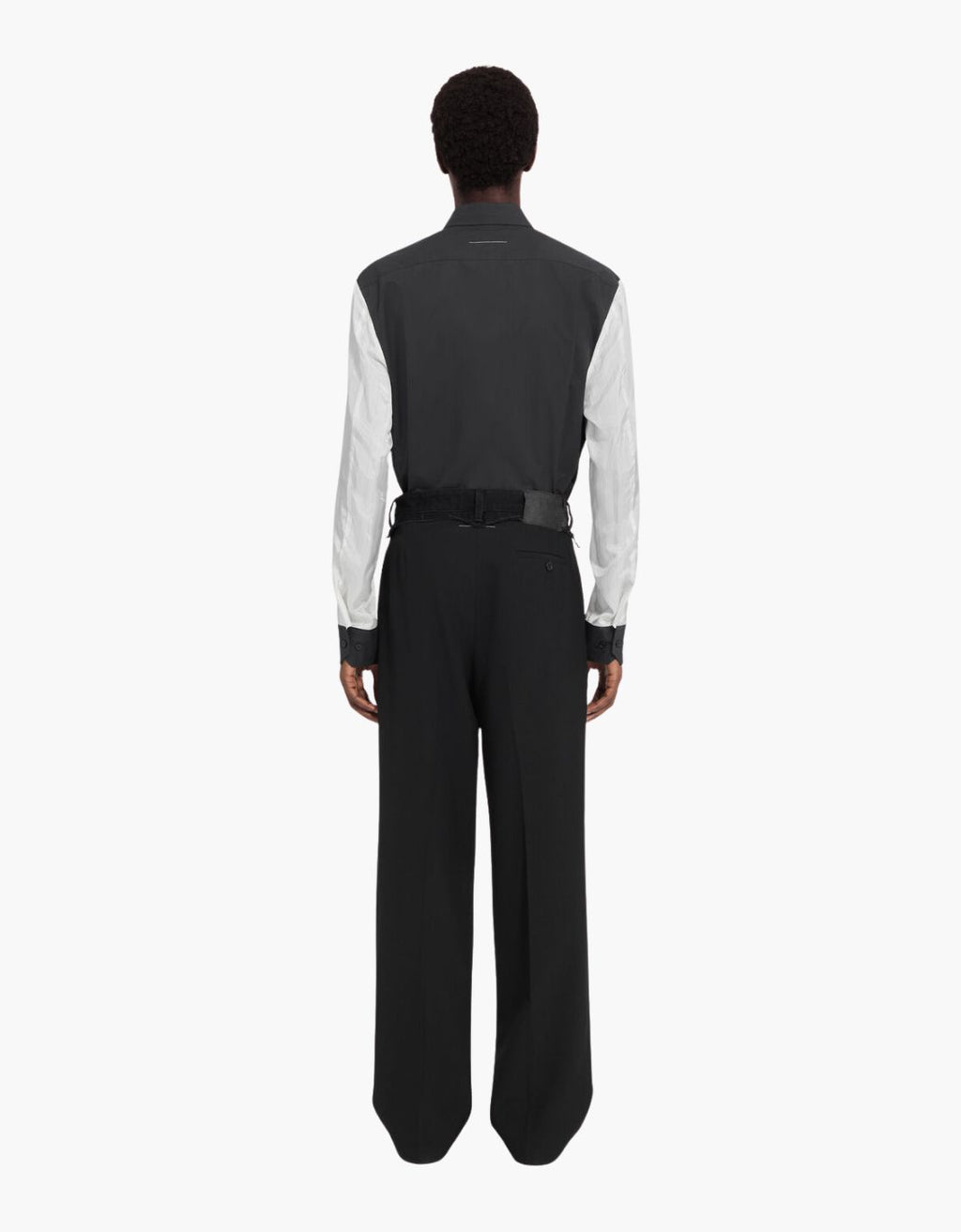 Pantalón de lana con cintura sustituida - MM6