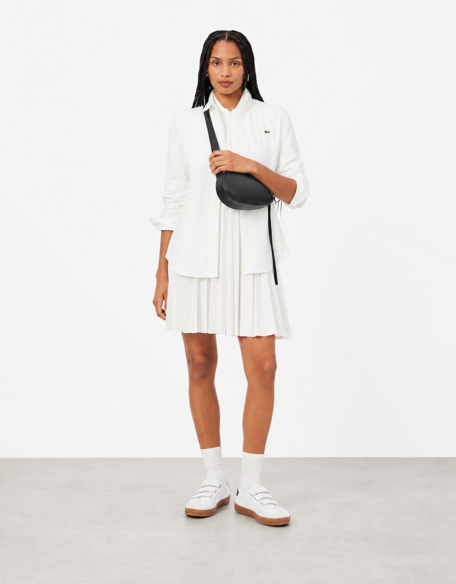 Medium Leather "Lenglen Runway" Bag
