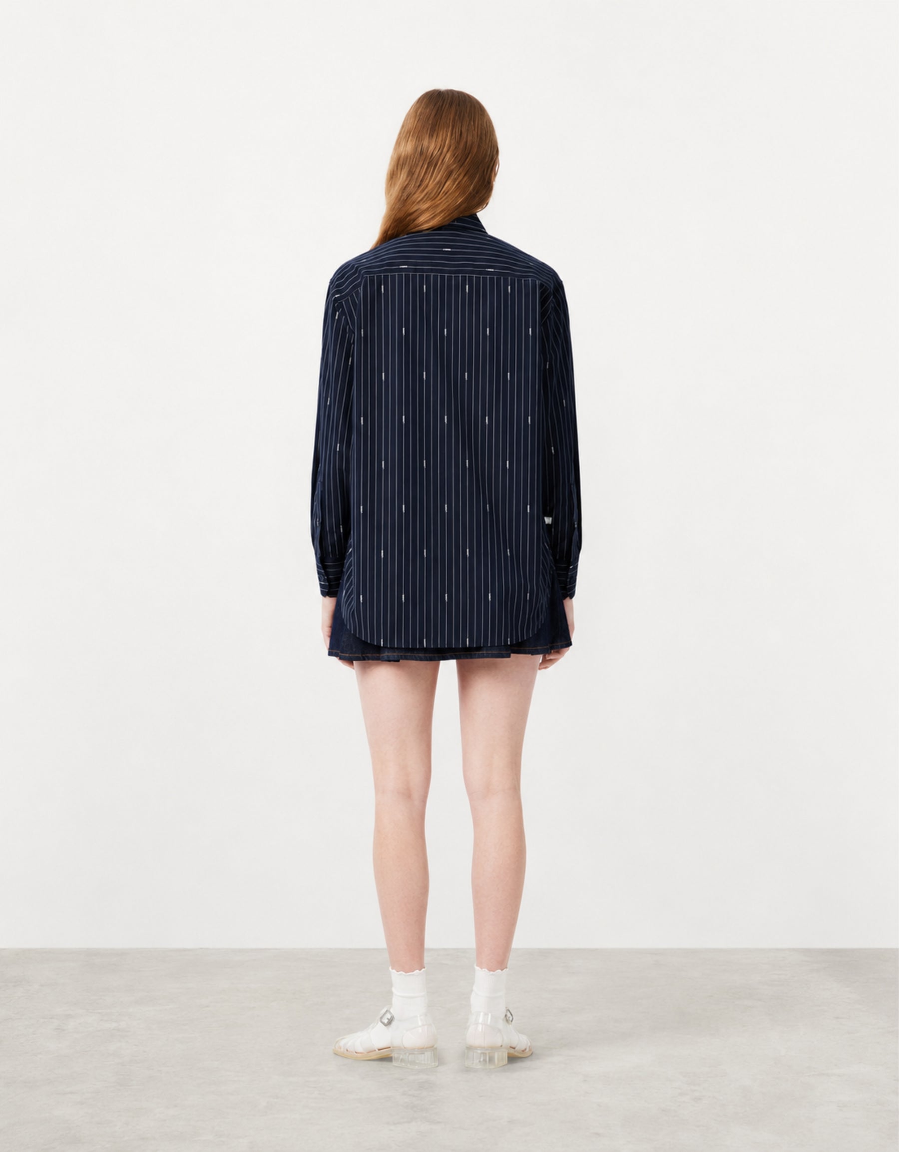 Camisa jacquard "Rayeé"