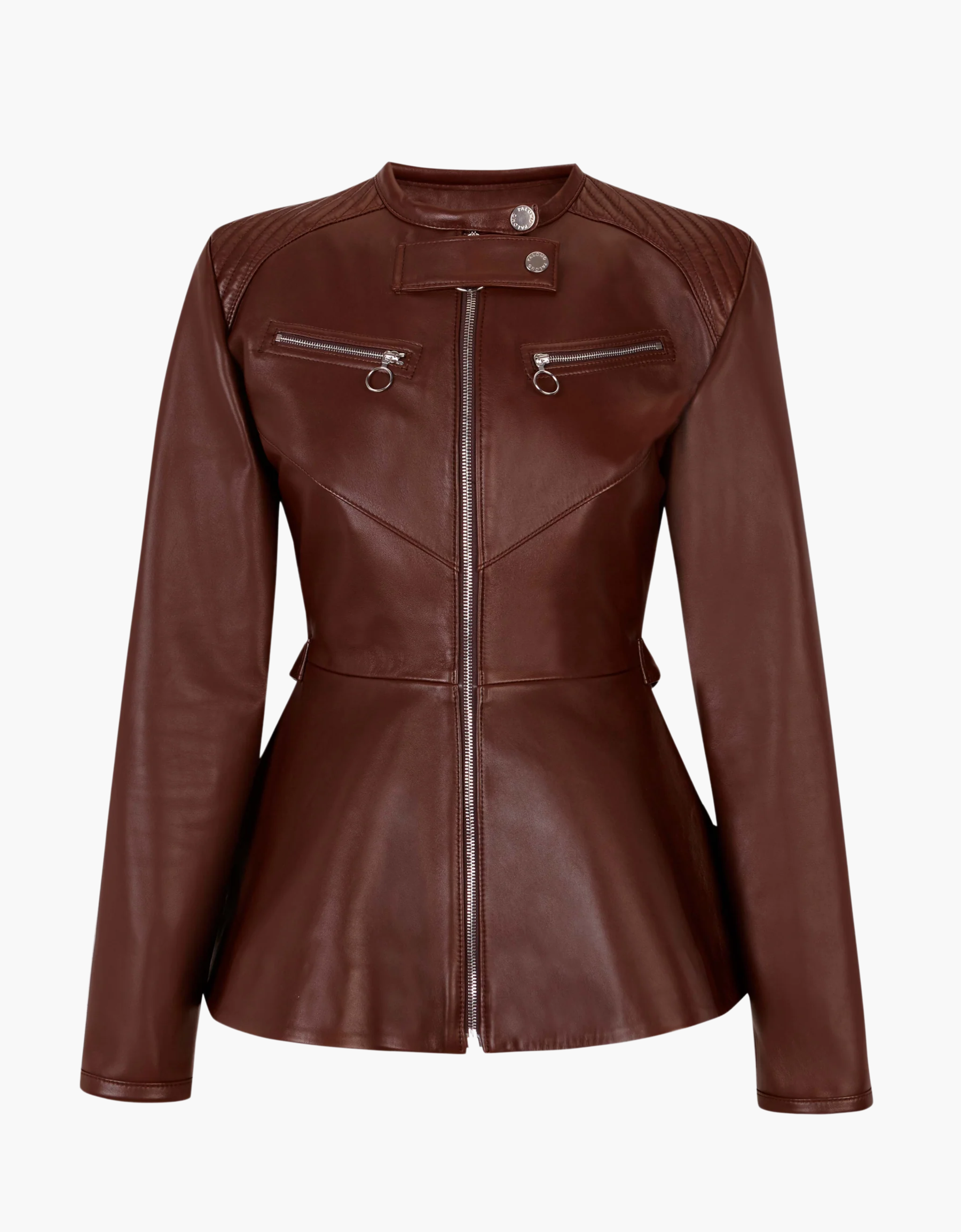 "Structured" leather jacket