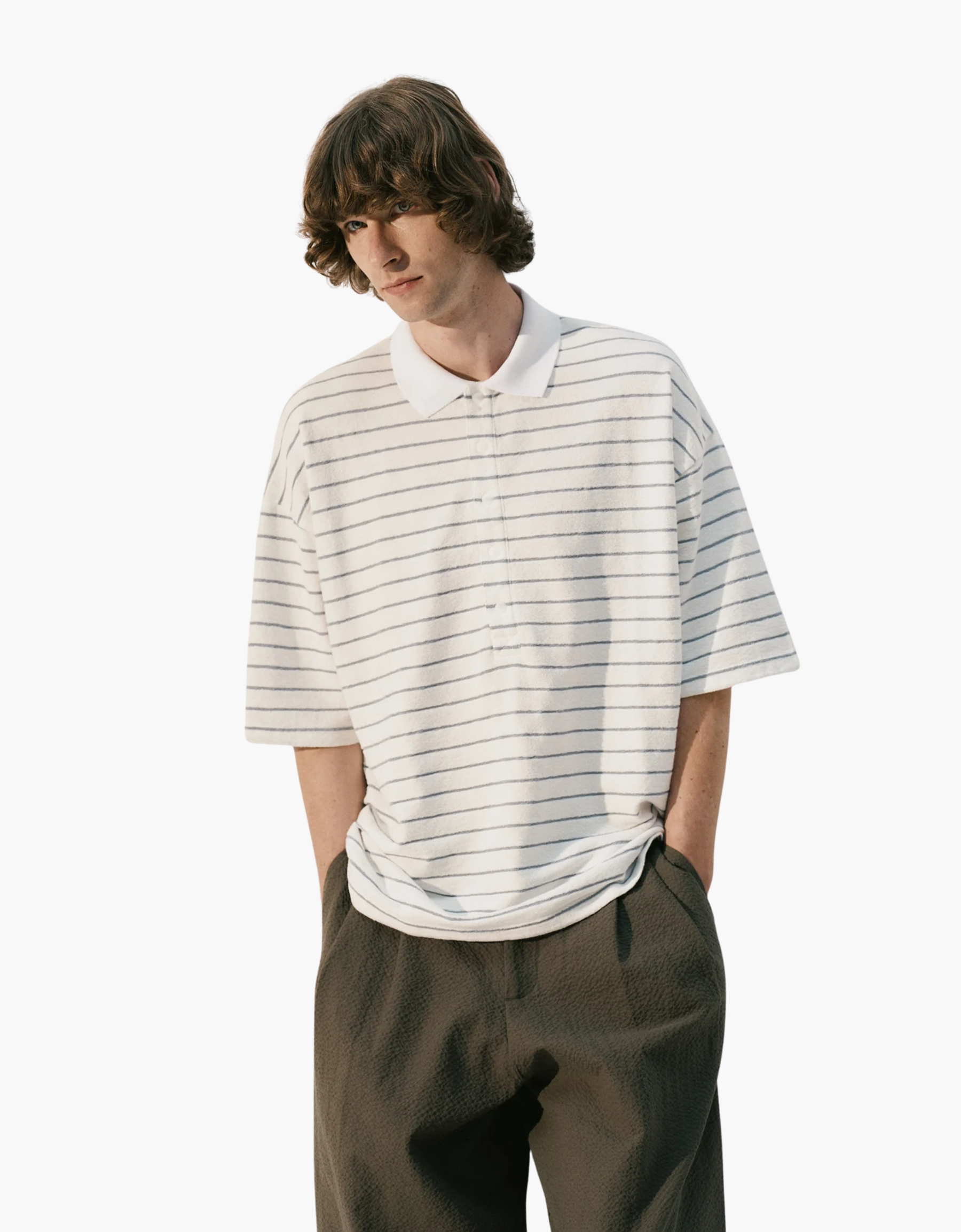 Polo oversize stripes "Terry" – vista 12