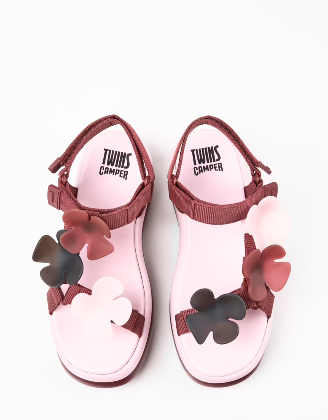 Sandalias flores burdeos "Twins"  - CAMPER