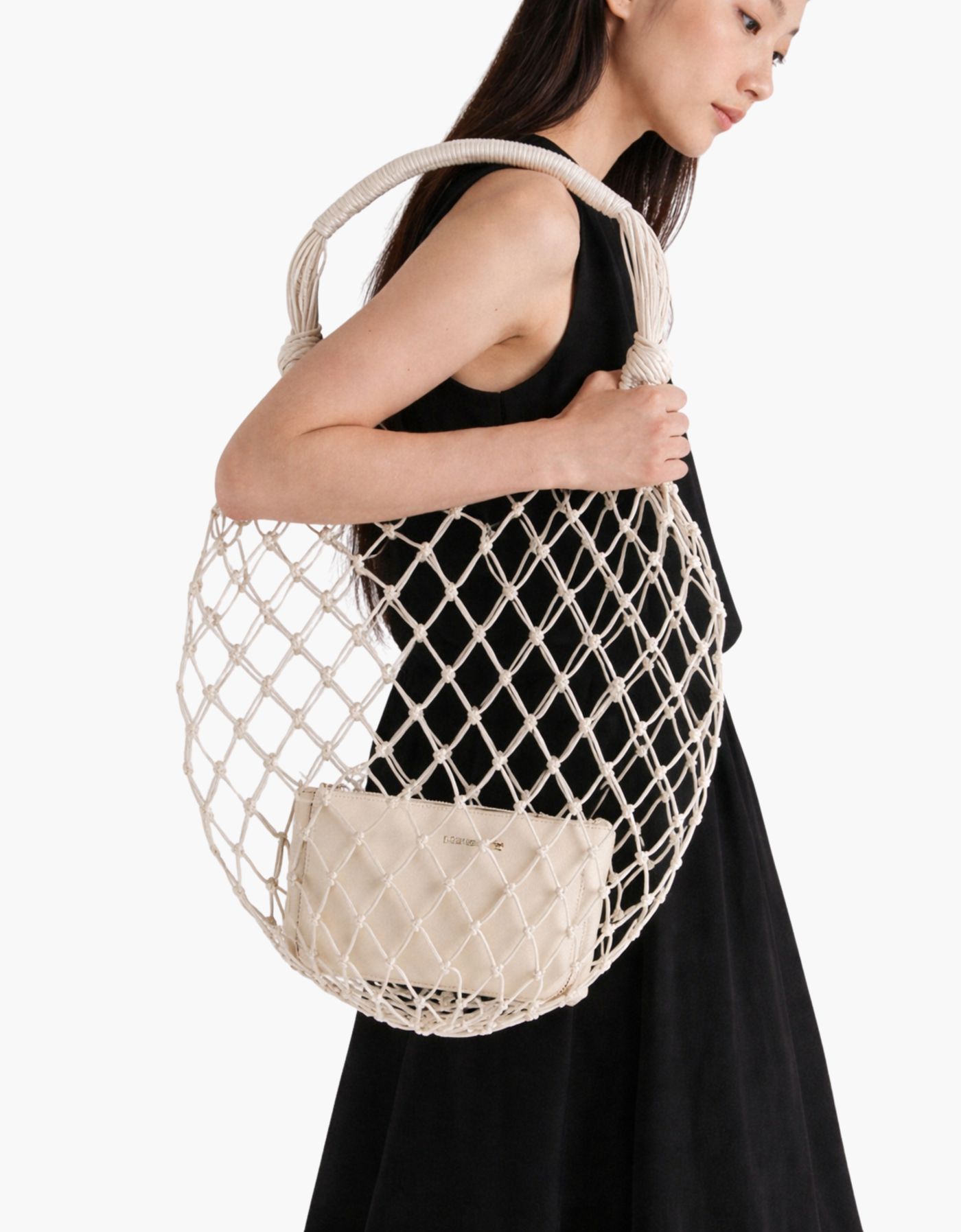 Bolso de red con neceser