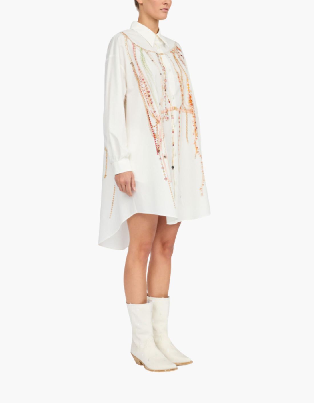 Vestido camisero print "Jewelry" - MM6