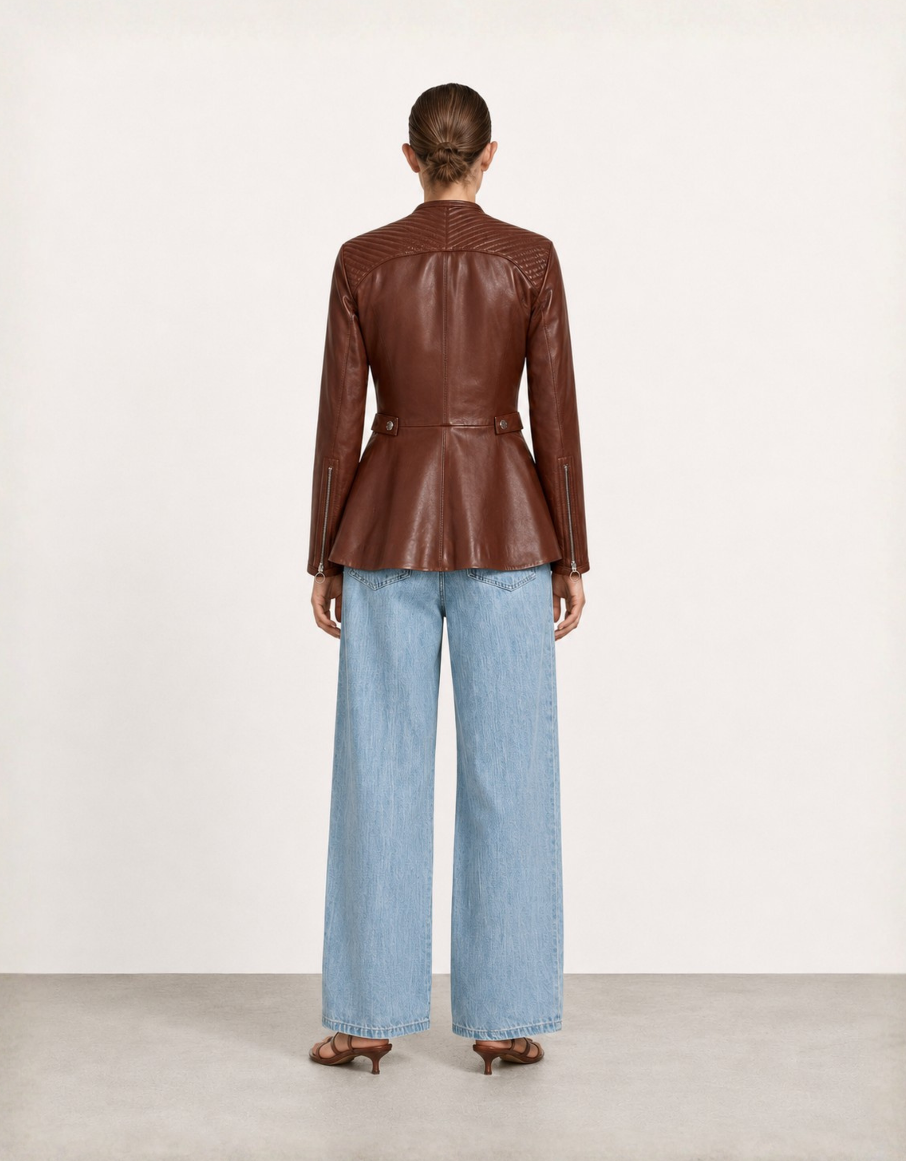 "Structured" leather jacket