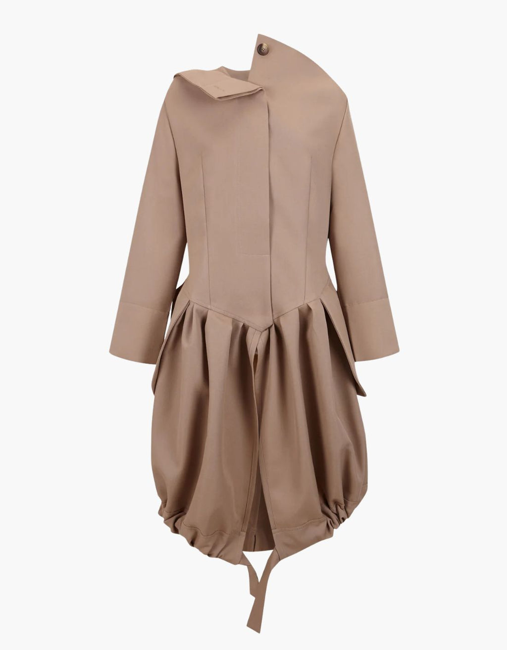 Chaqueta trench de lana virgen "Balloon"