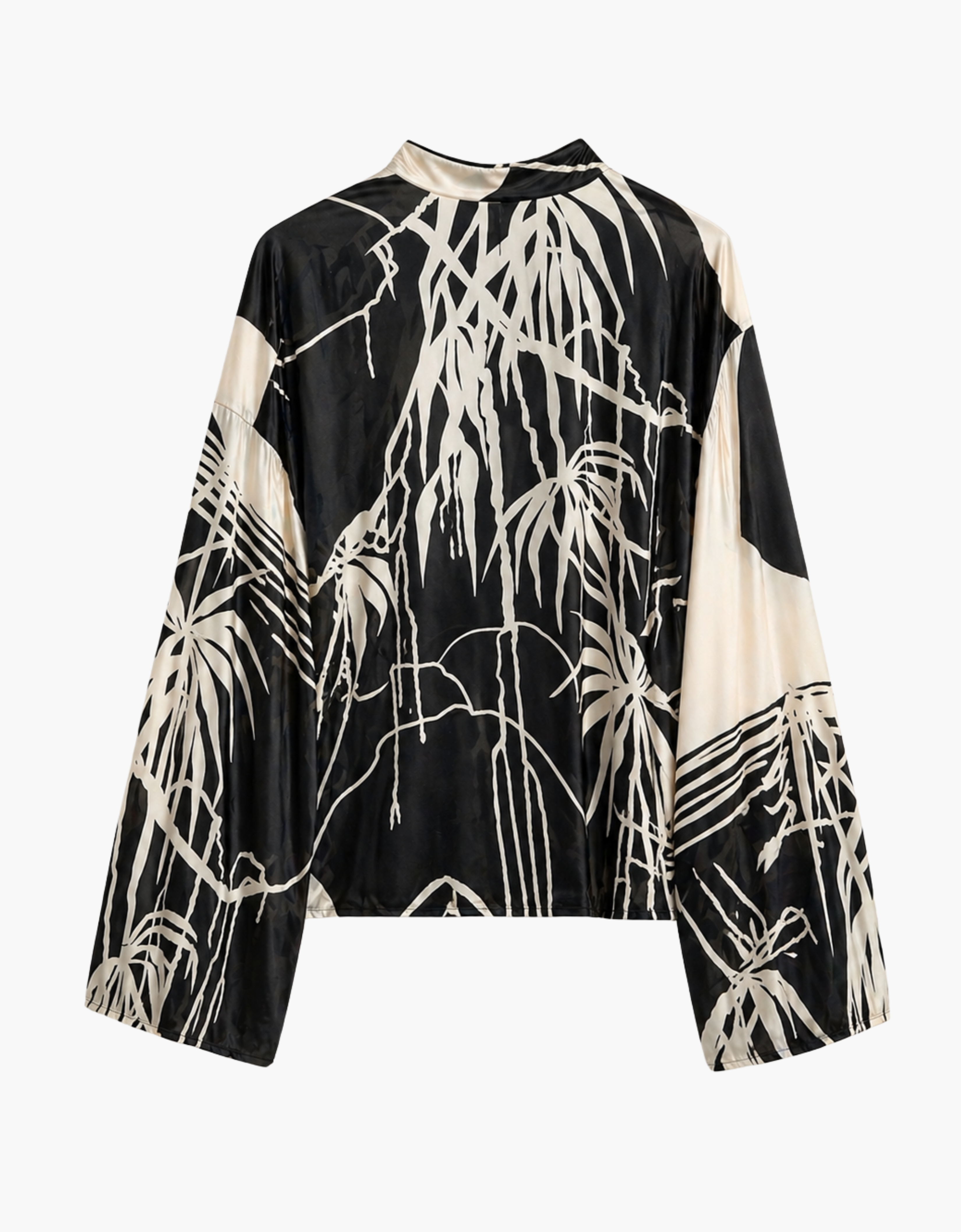 Blusa semitransparentre estampada