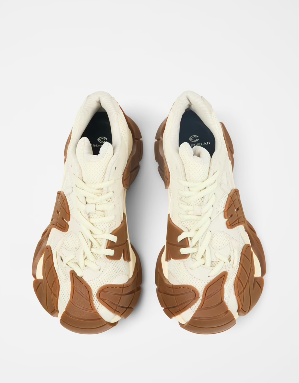 Zapatillas blancas y marrón "Tormenta" - Camper LAB