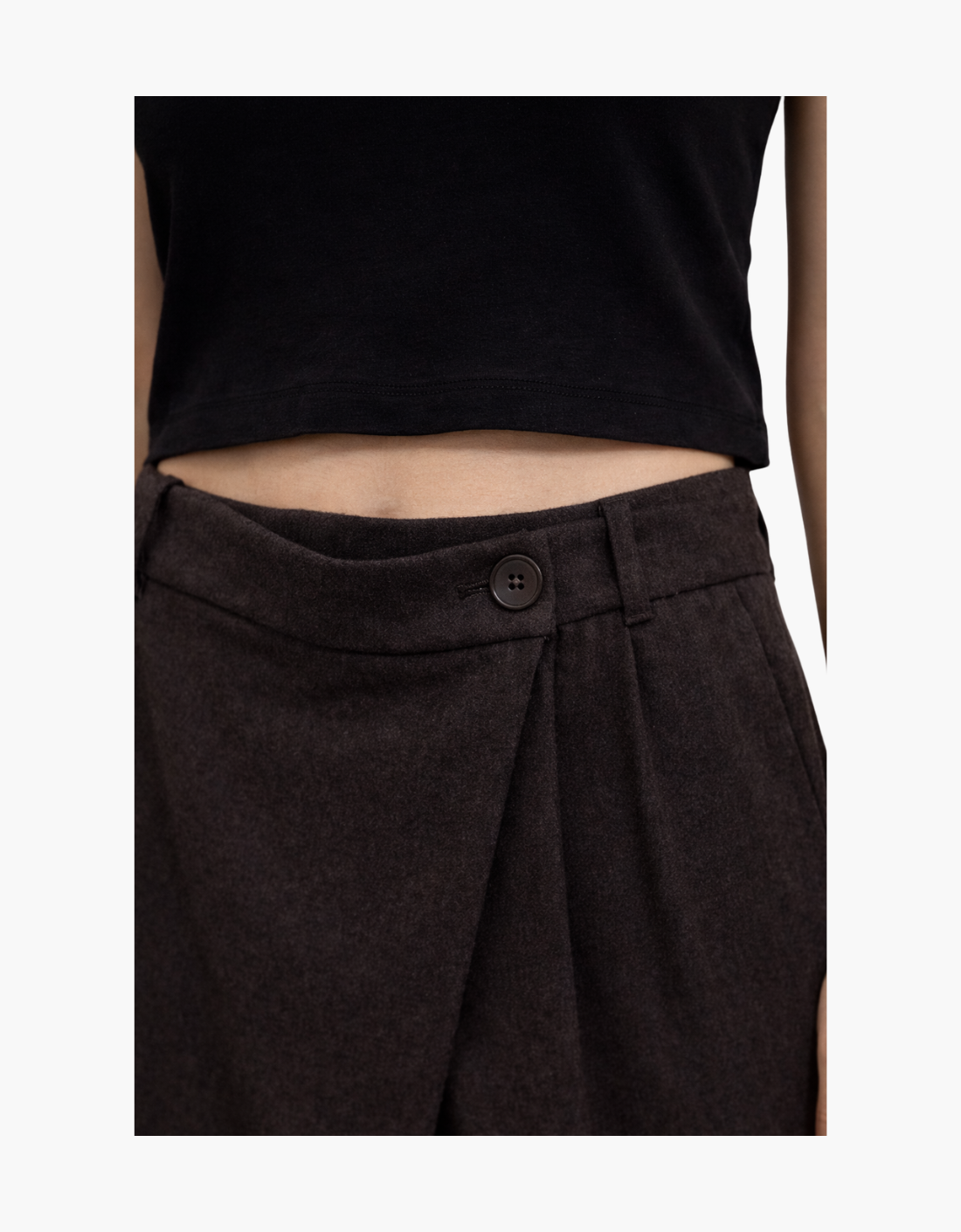 "Minute Fondente" double-breasted pants -P111MI