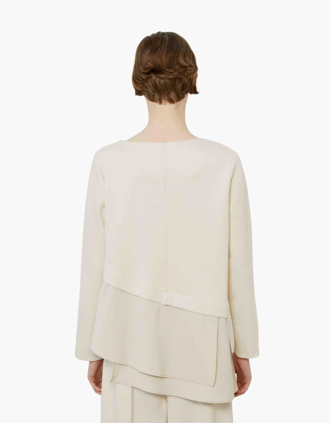 Bluca manga larga volante "Perla"