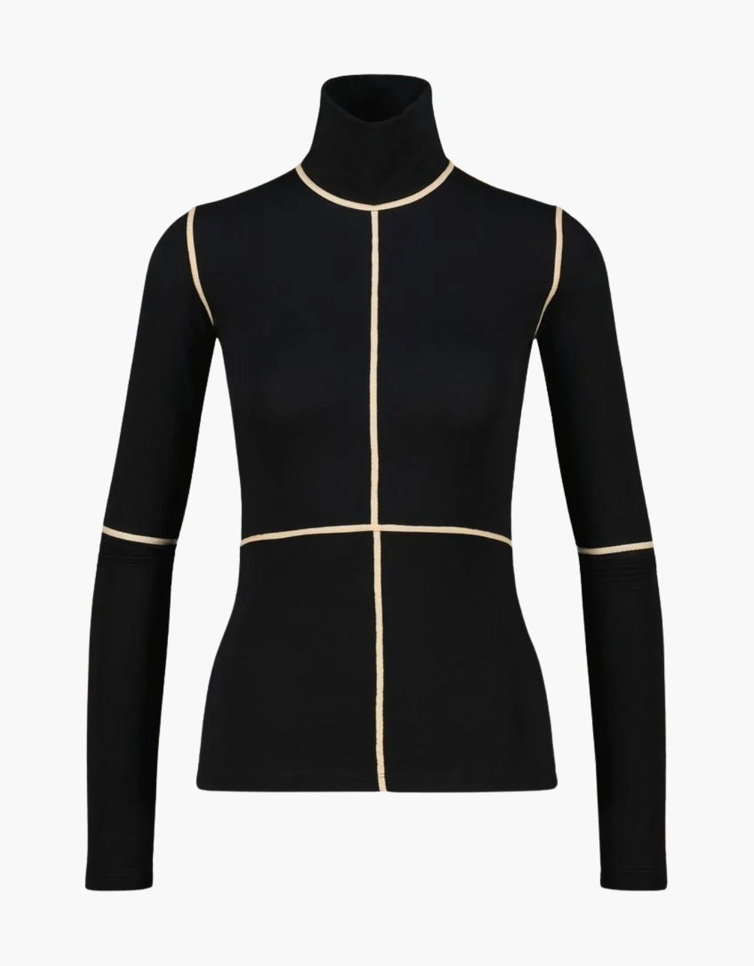 Camiseta pegada cuello alto "Linear" - MM6