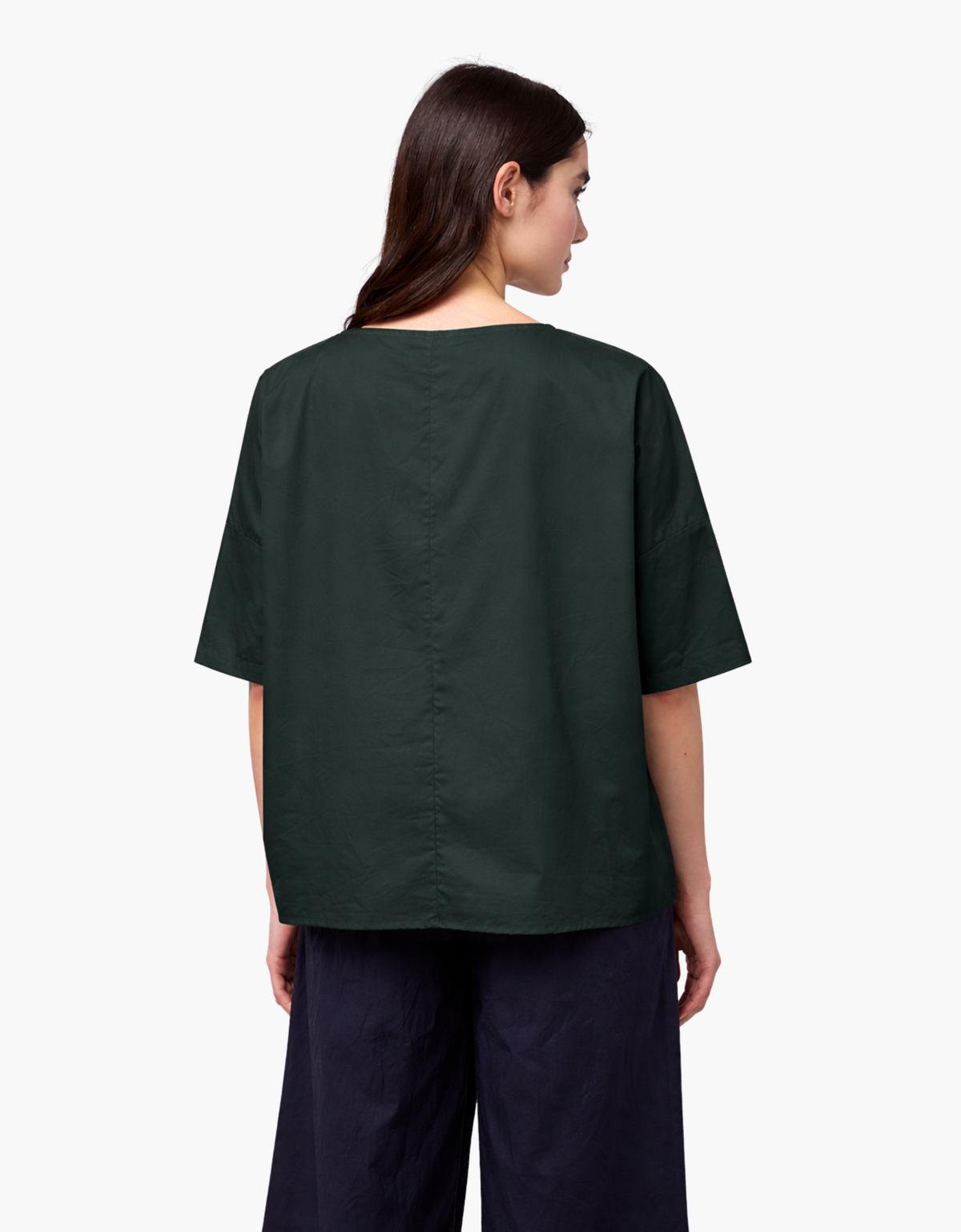 Blusa con frappe "Popeline" - L211PO – vista 2
