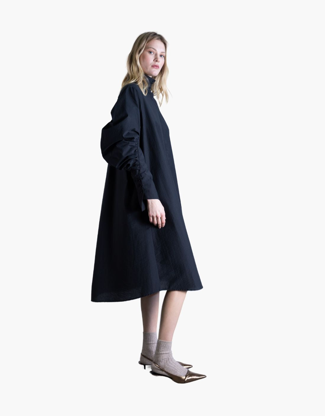 Vestido algodón corbata