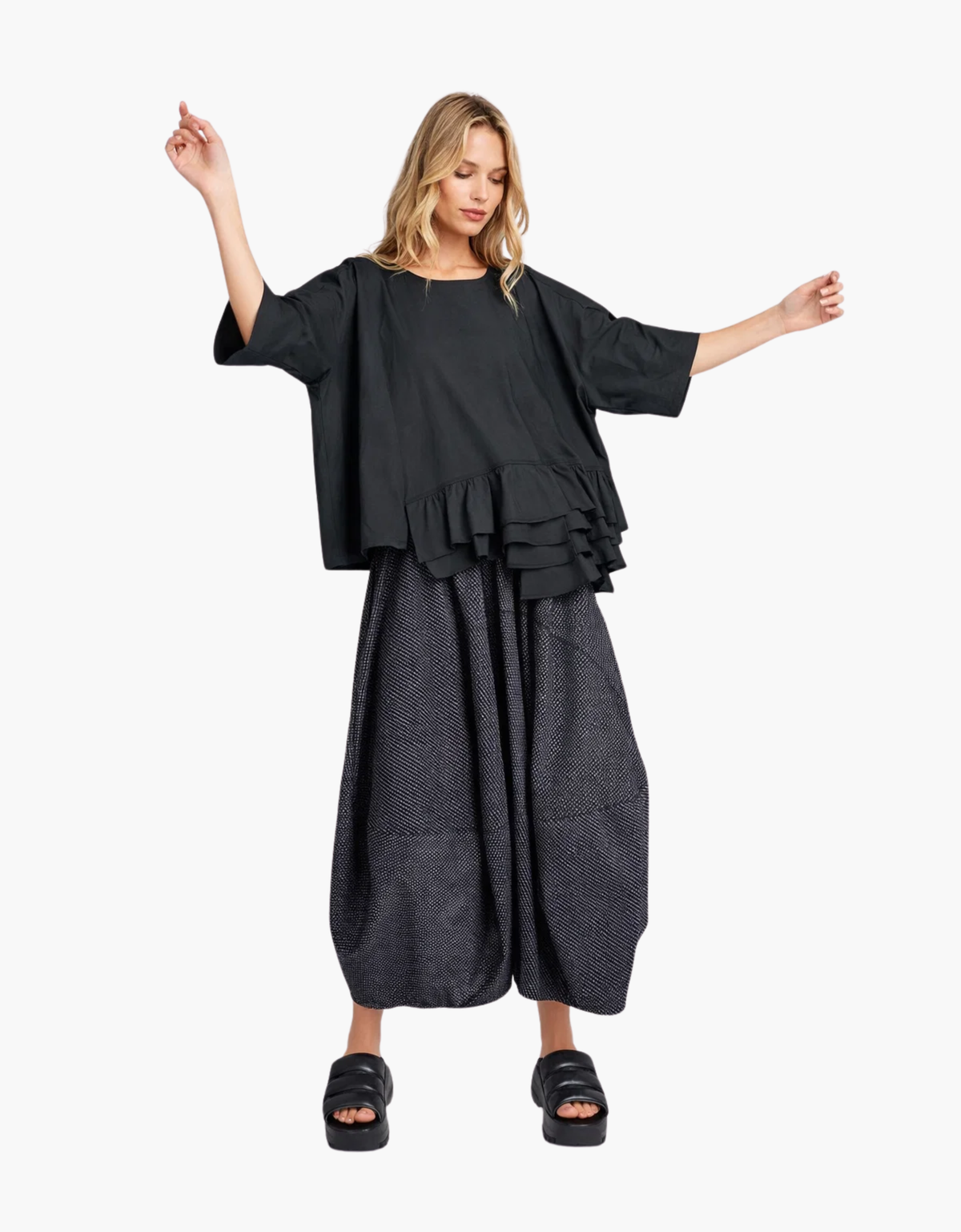 Blusa urban "Frill Top" – vista 3