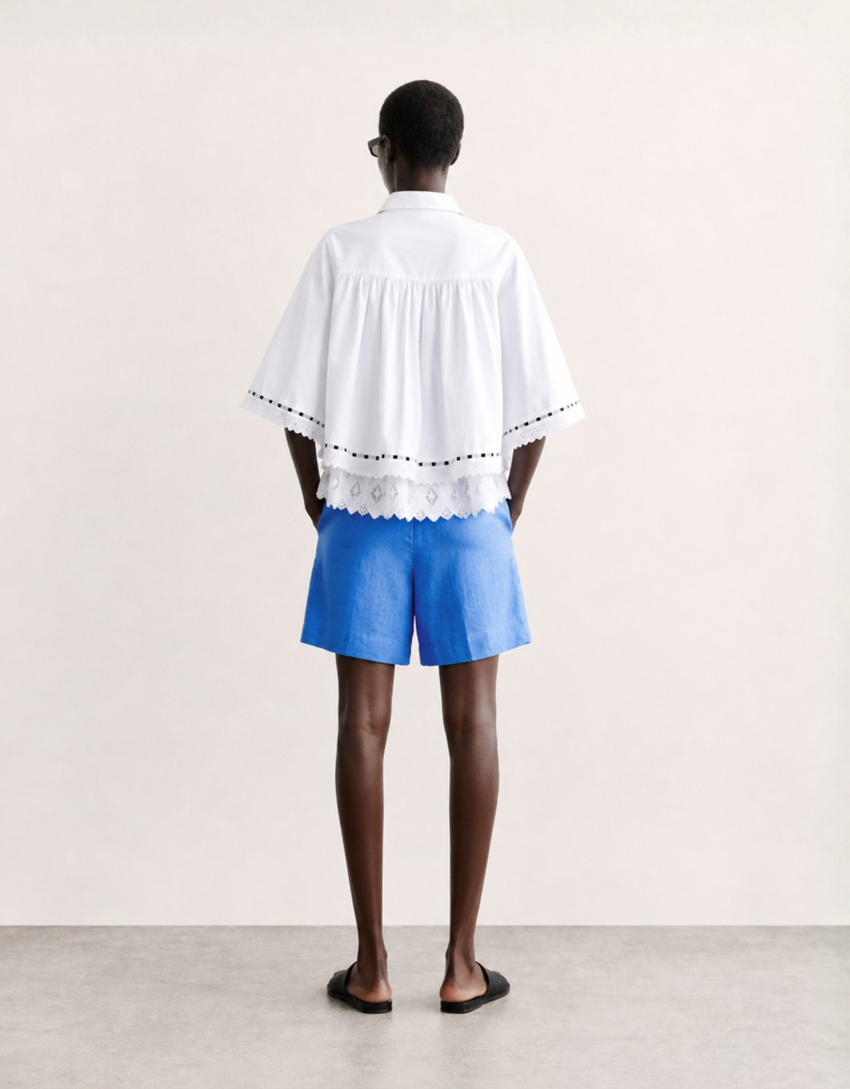 Camisa blanca "Flounce" – vista 2
