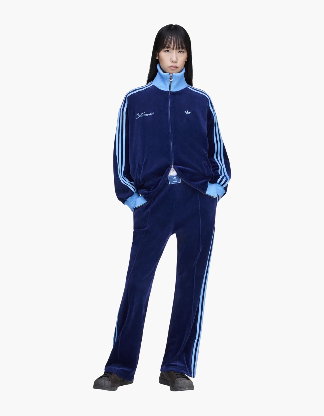 Sudadera con zipper "DK Blue Velvet" AVAVAV x ADIDAS