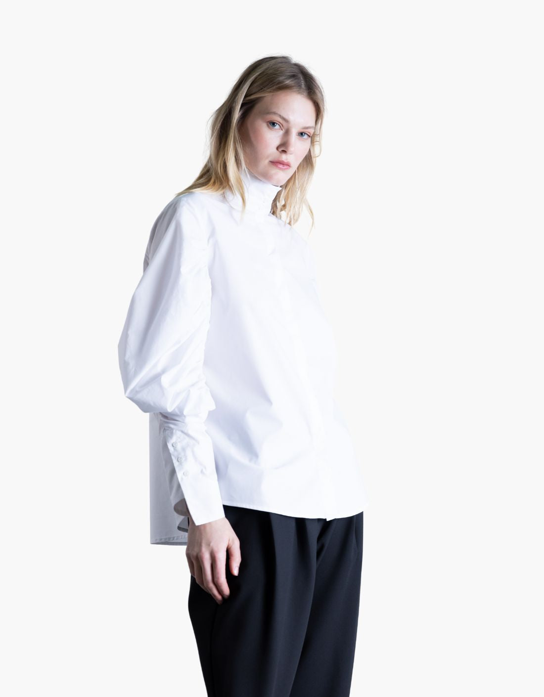 Camisa algodón popelin manga ancha – vista 2