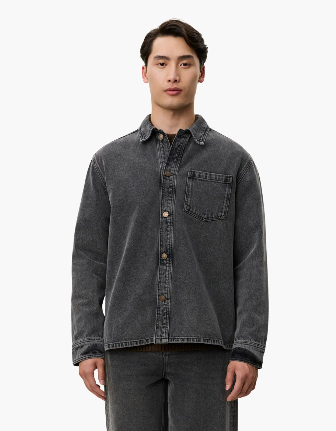 Sobrecamisa de algodón "Loan Washed" – vista 2