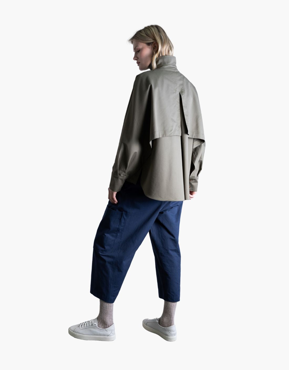 Chaqueta capa algodón bolsillos