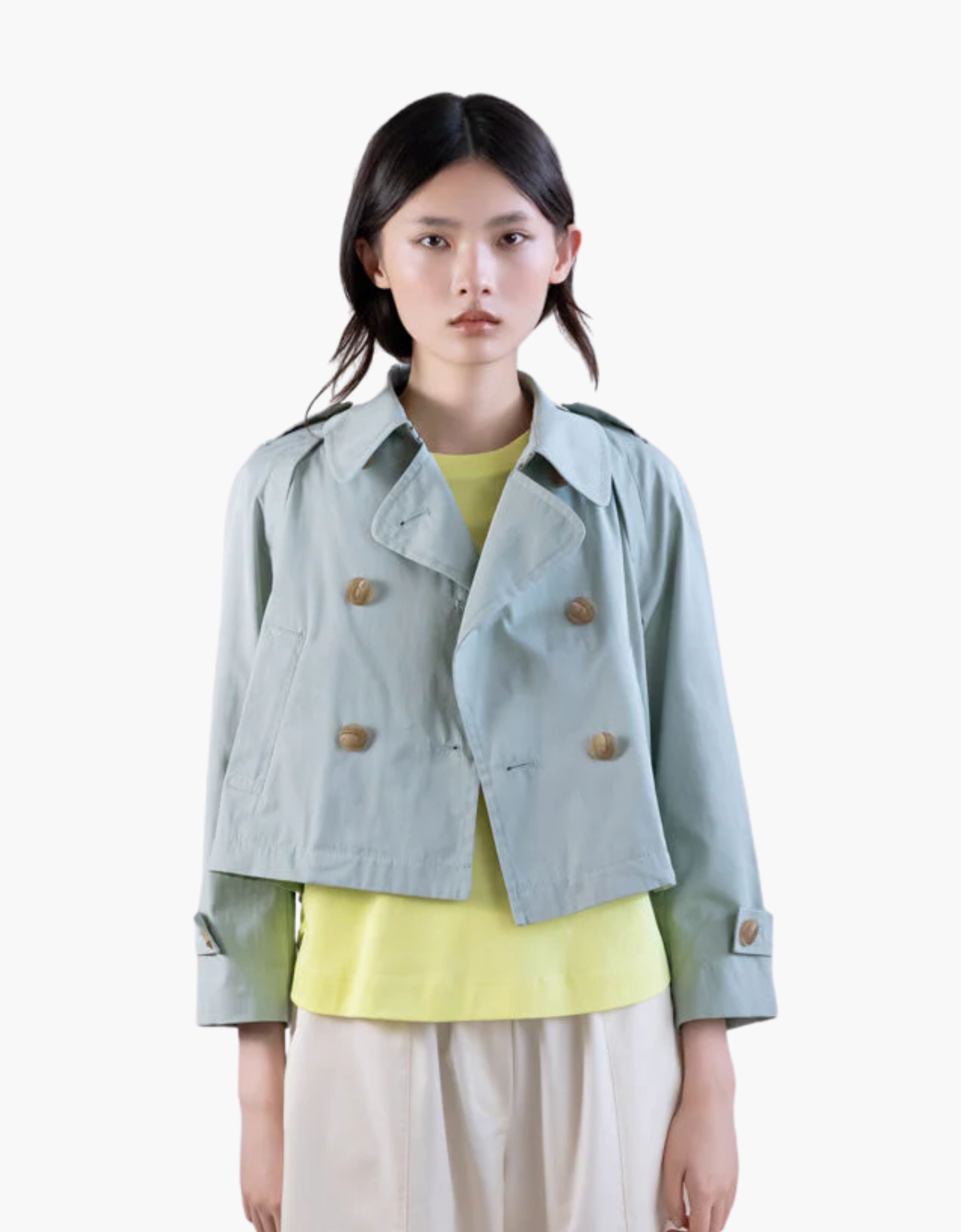 Chaqueta gabardina cropped