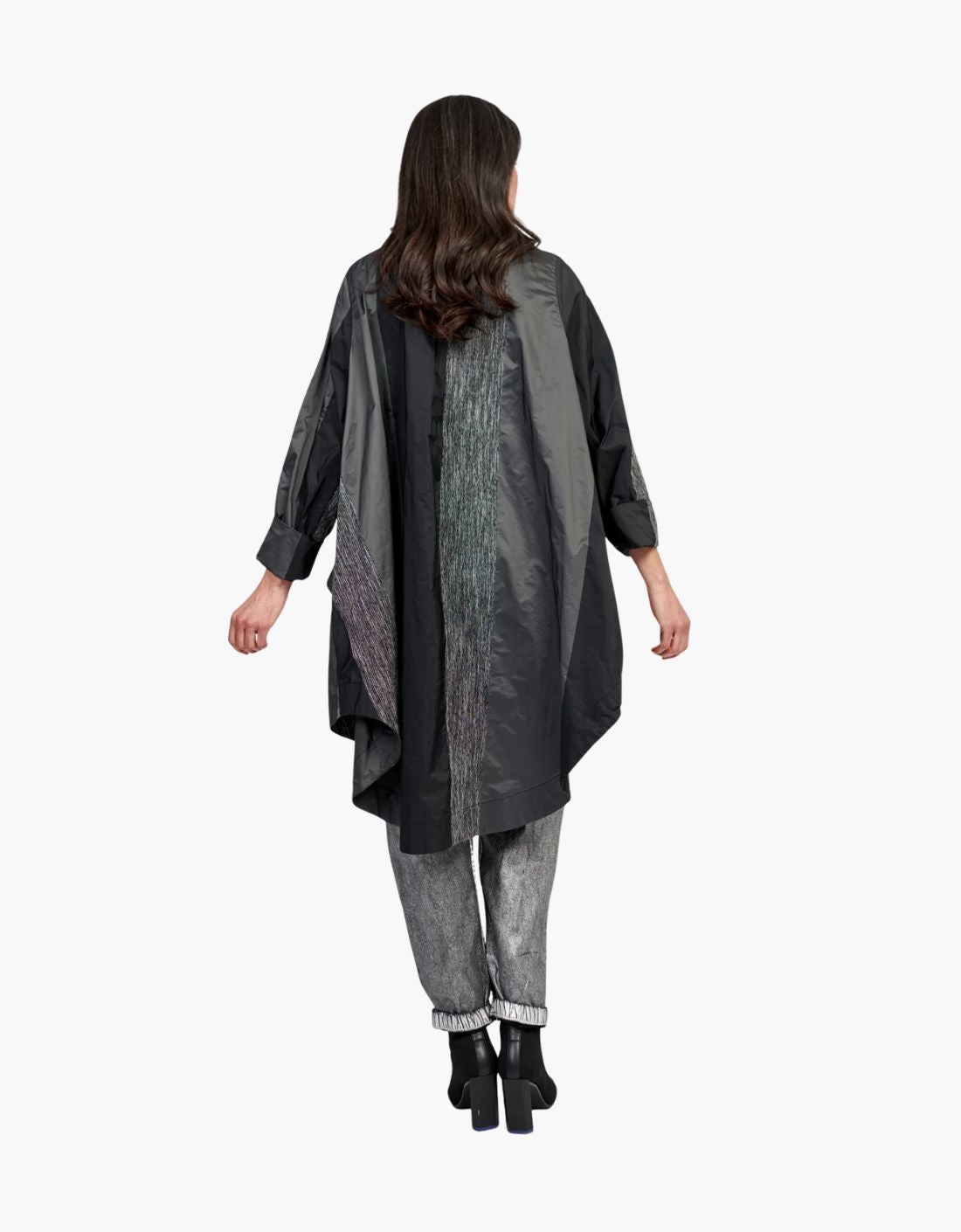 Chaqueta oversize rayas texturizadas "Vogue Iron"