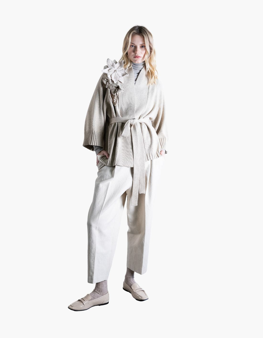 Pantalón Lino y algodón "Ivory"