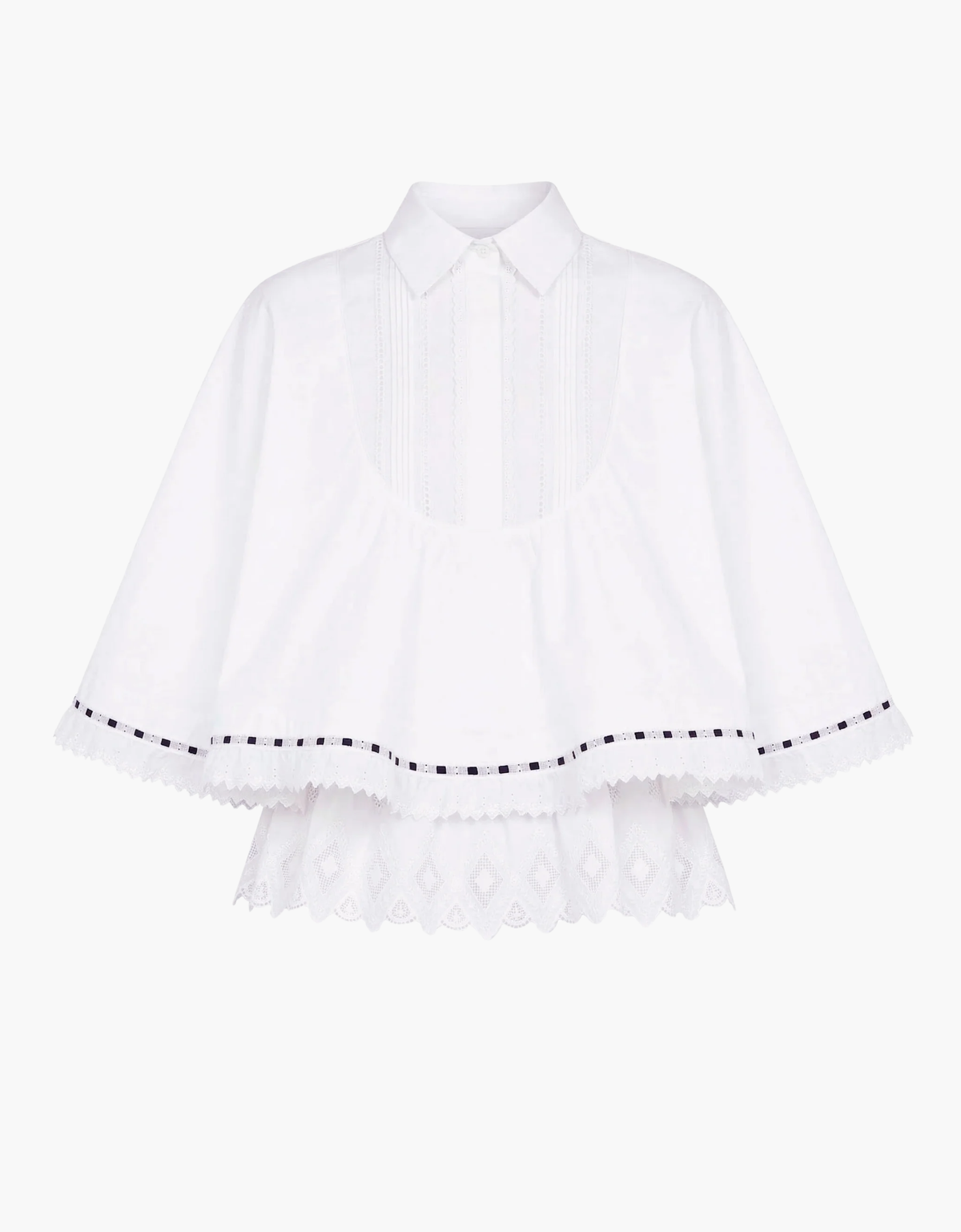 Camisa blanca "Flounce" – vista 3