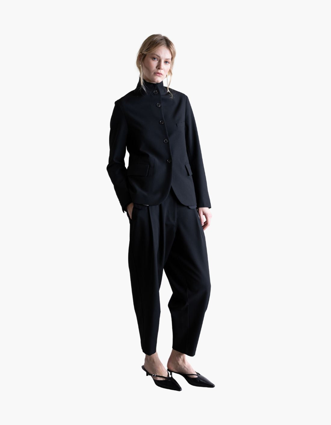 Blazer botones cuello mao