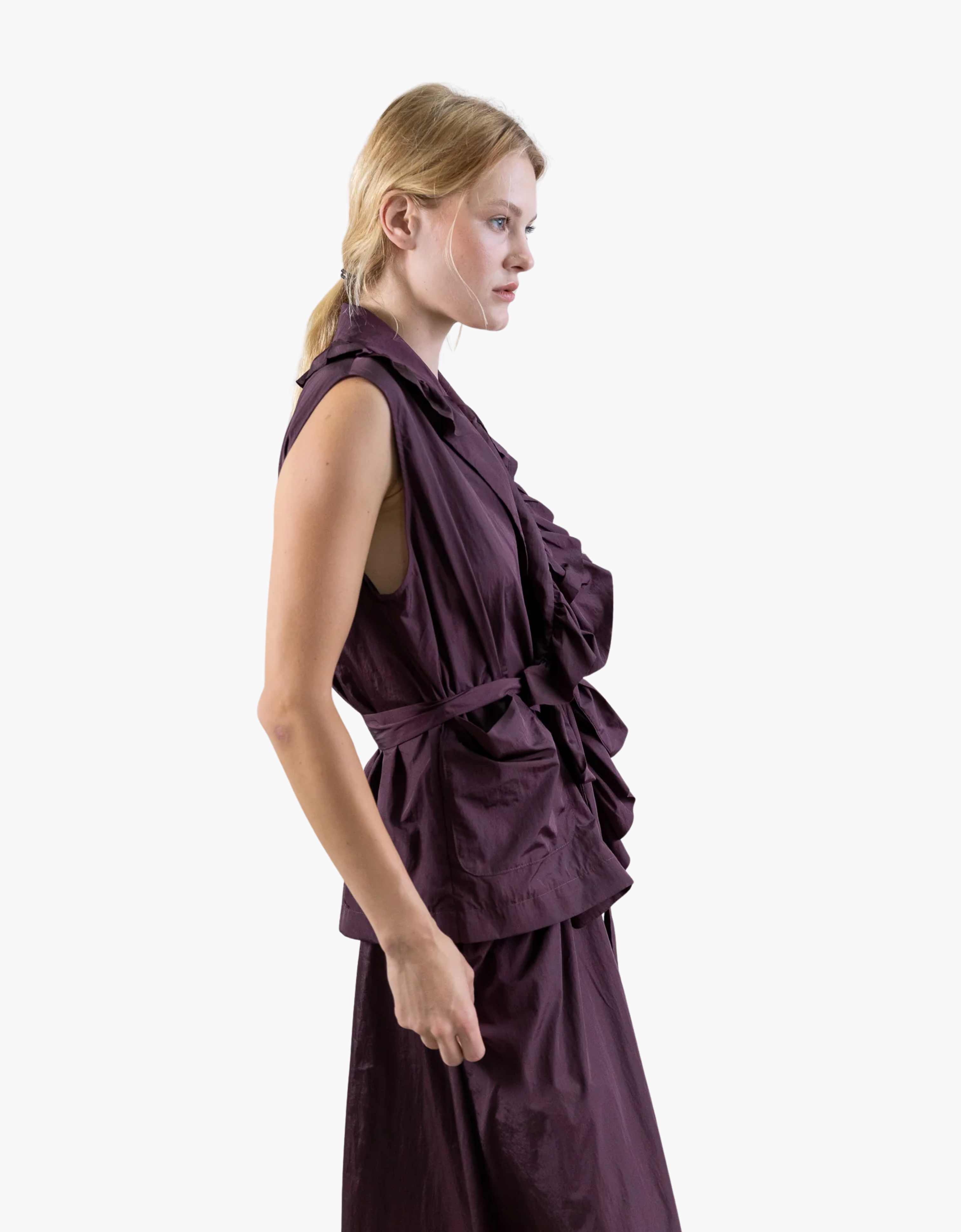 Camisa de volantes taffeta