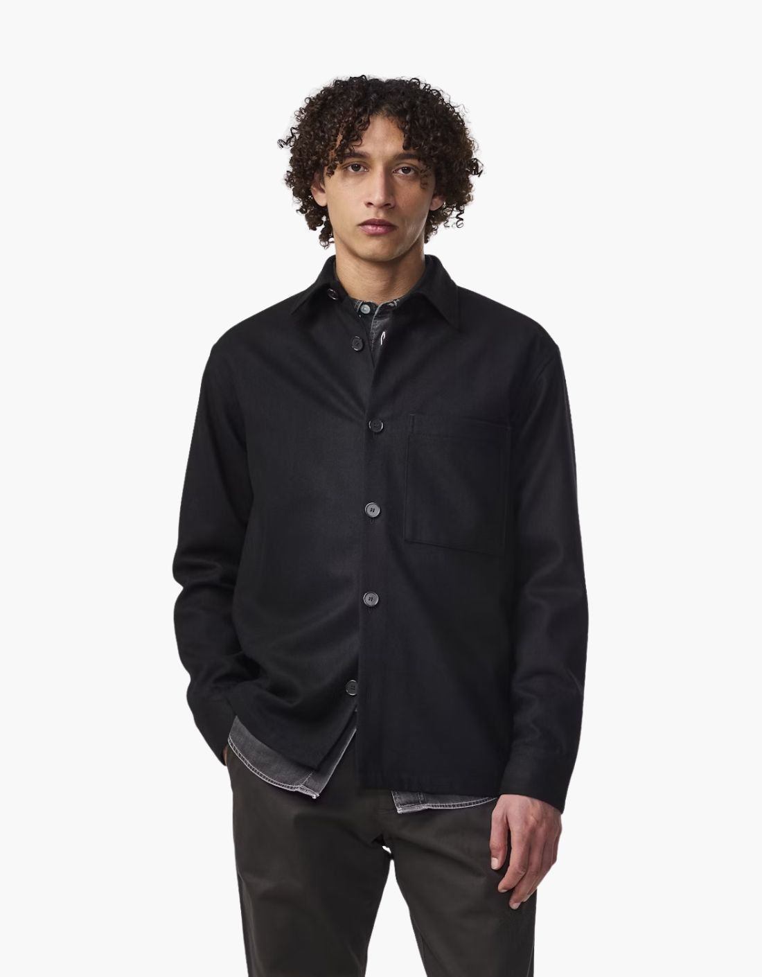 Sobrecamisa lana italiana "Freddy" – vista 3