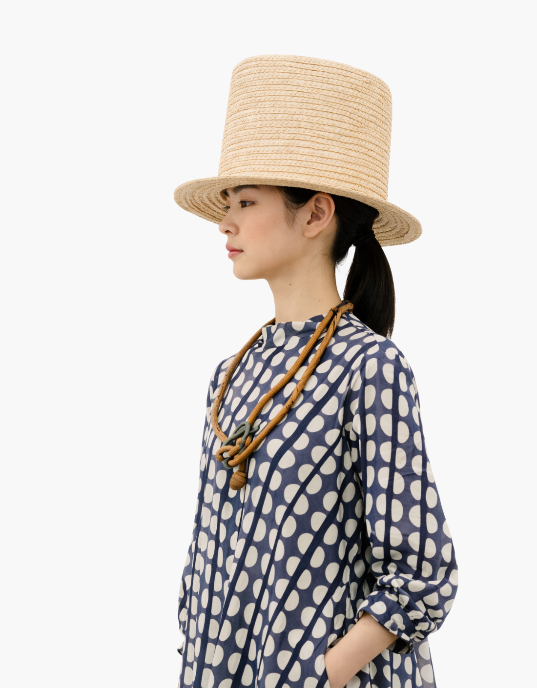 Grand chapeau melon - Naturel
