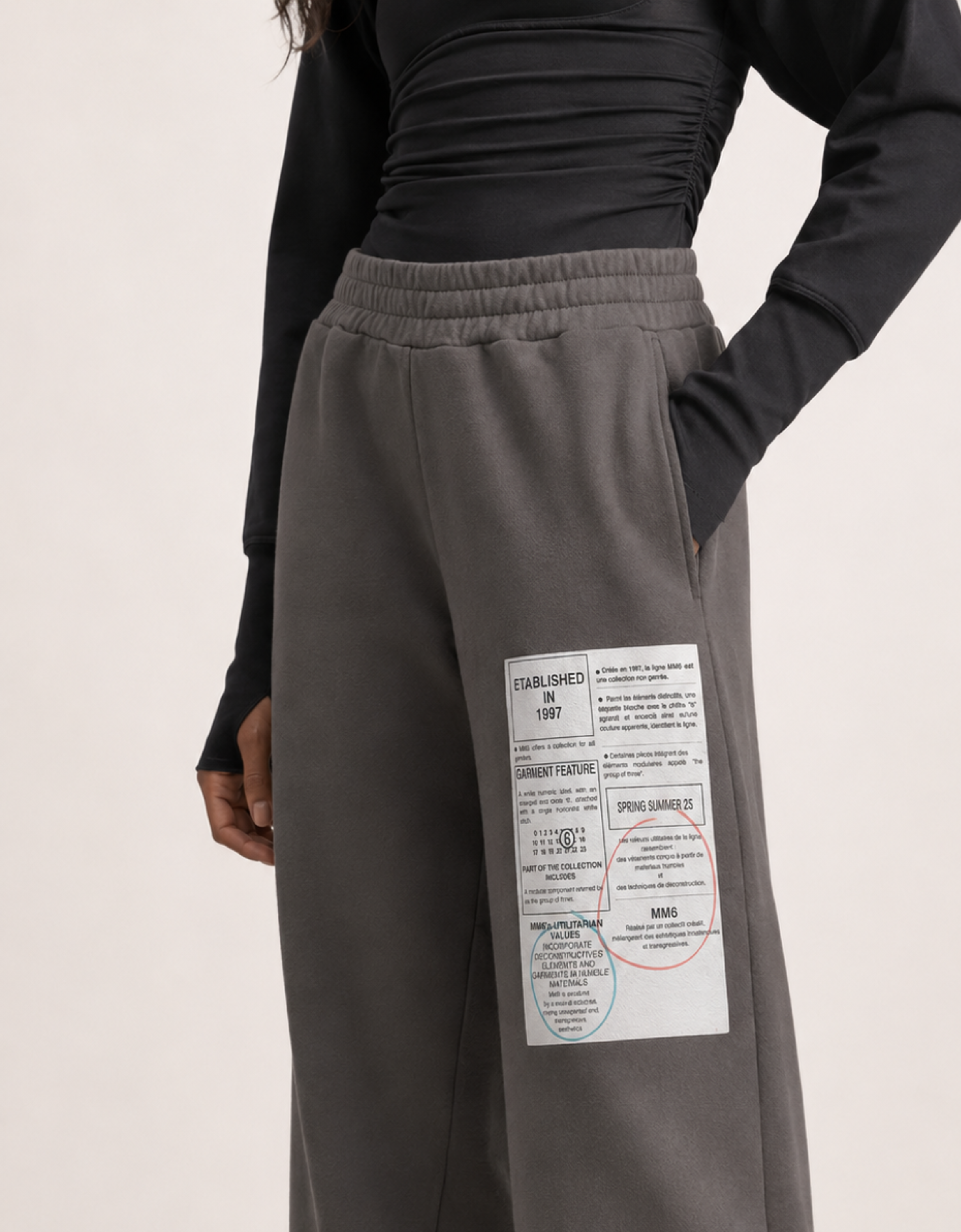 Pantalon con parche "MM6"