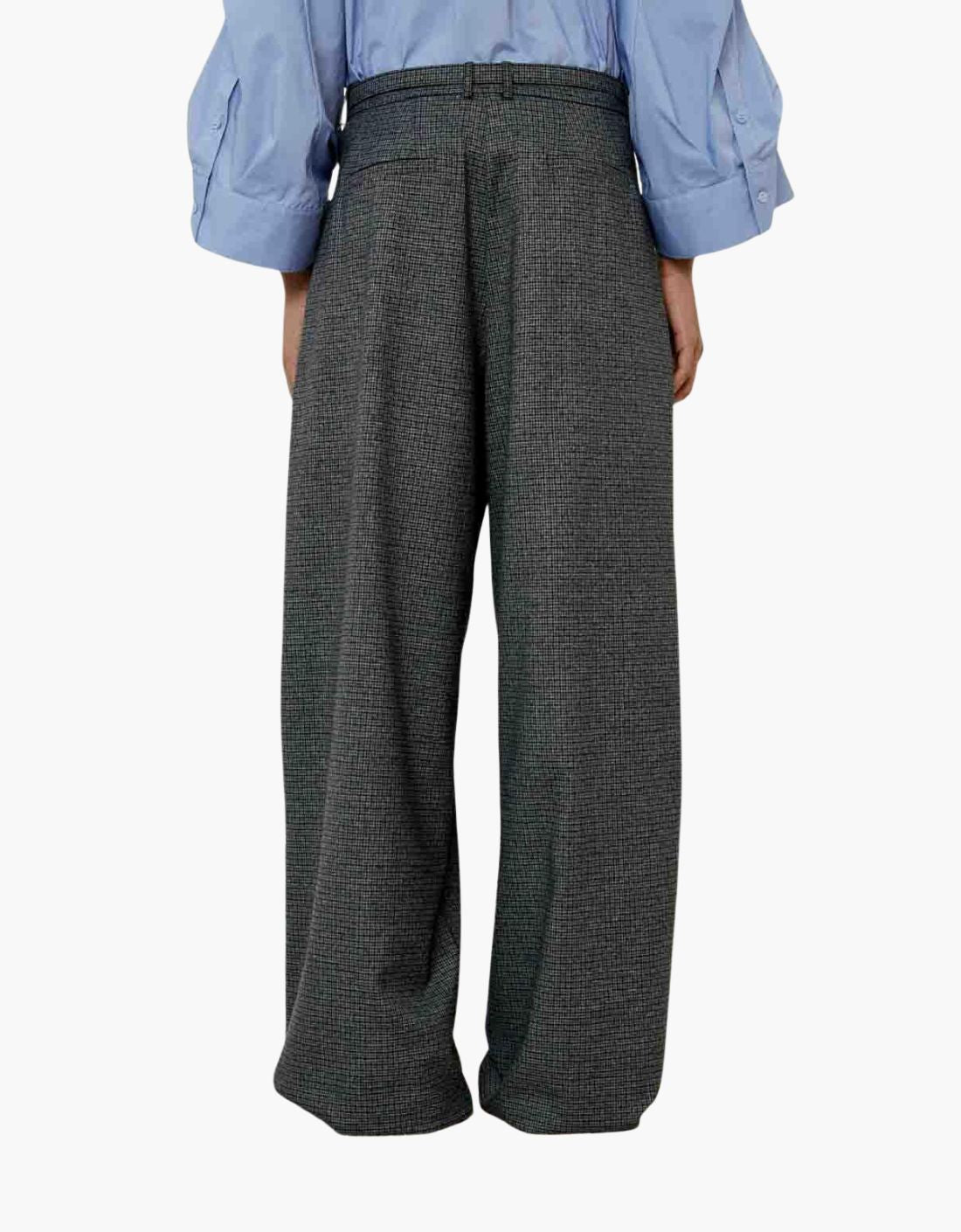 Pantalon cuadros con cinturón "Gioia"