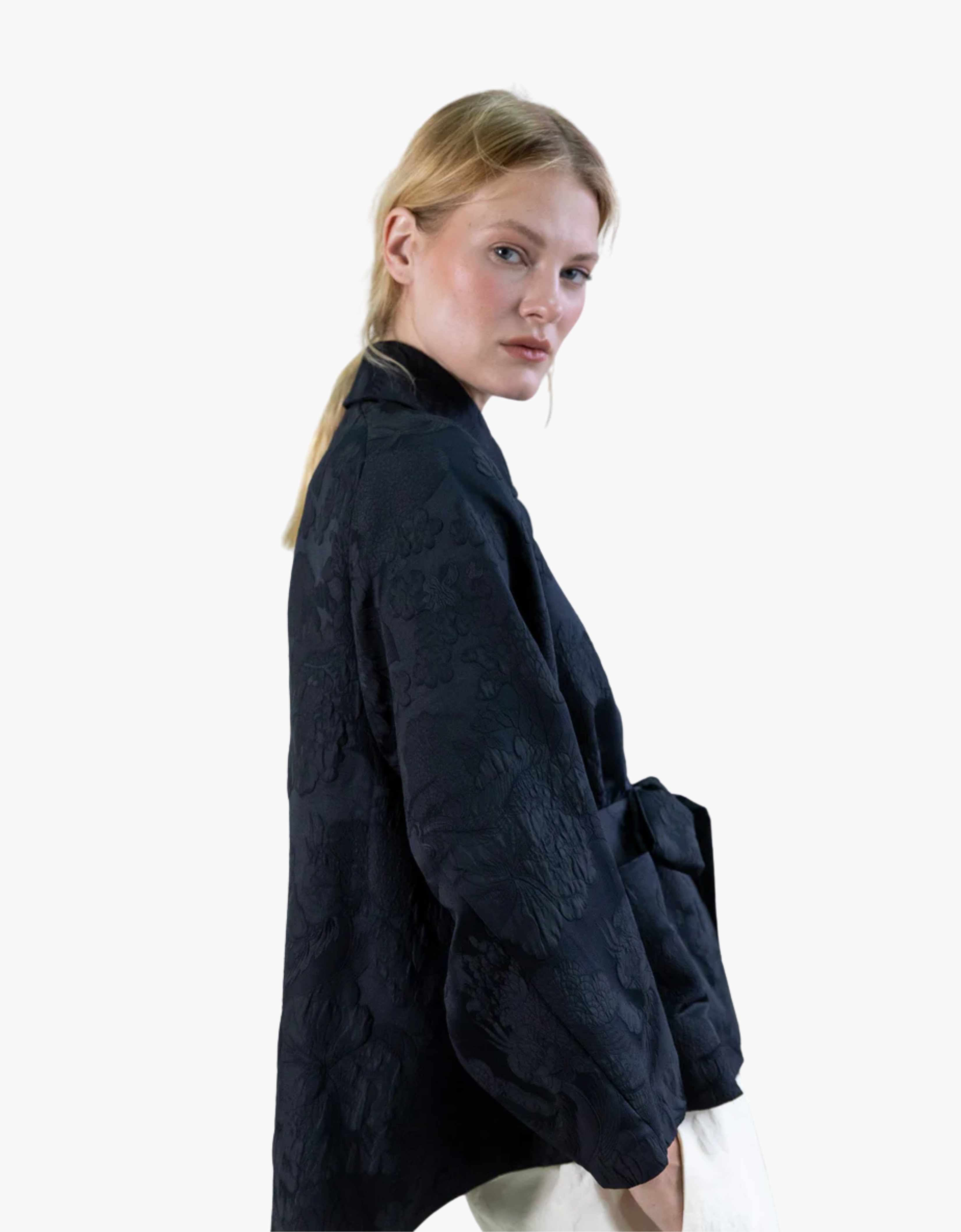 Chaqueta kimono light jaquard chino