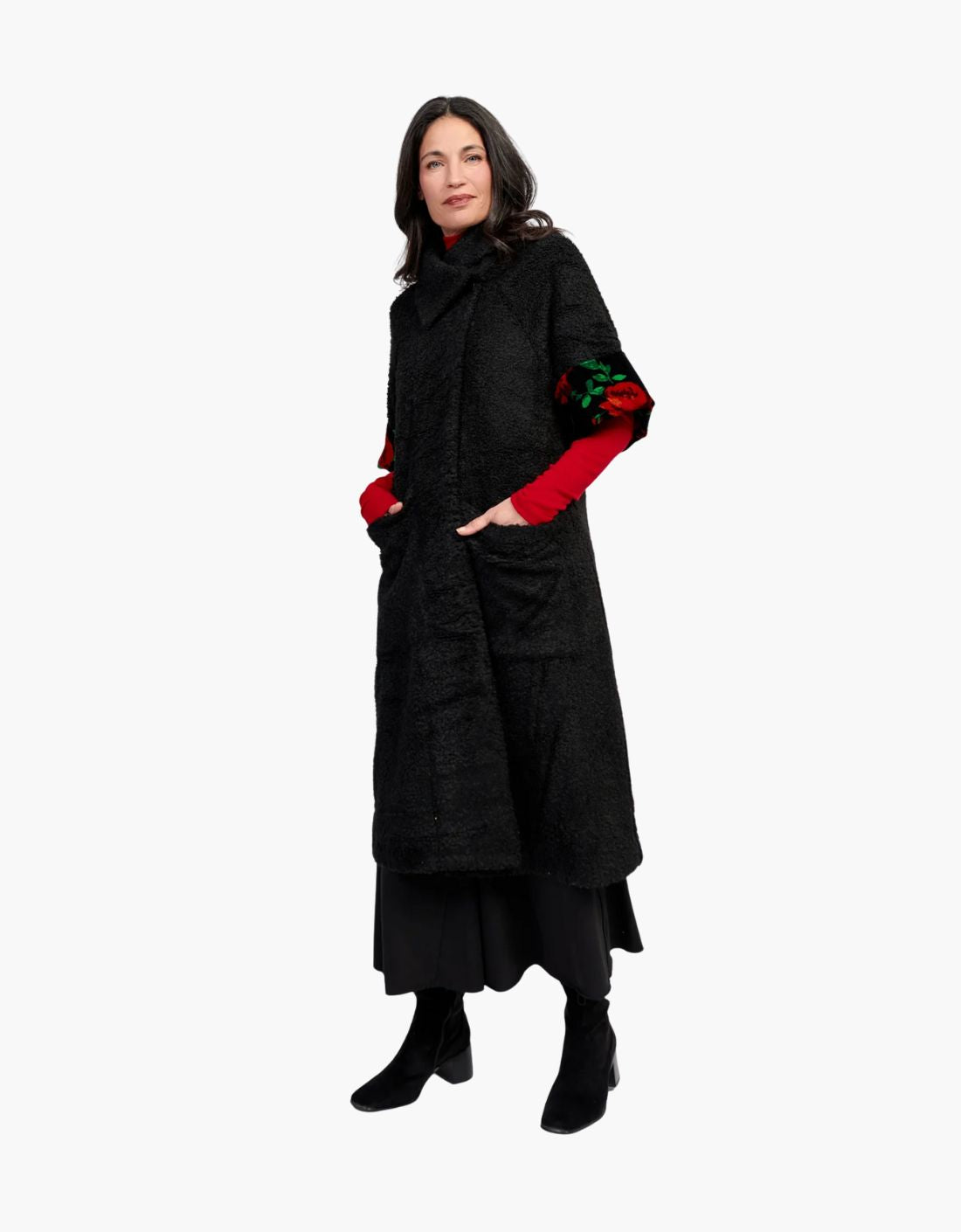 Abrigo con detalle estampado "Duster Roses"