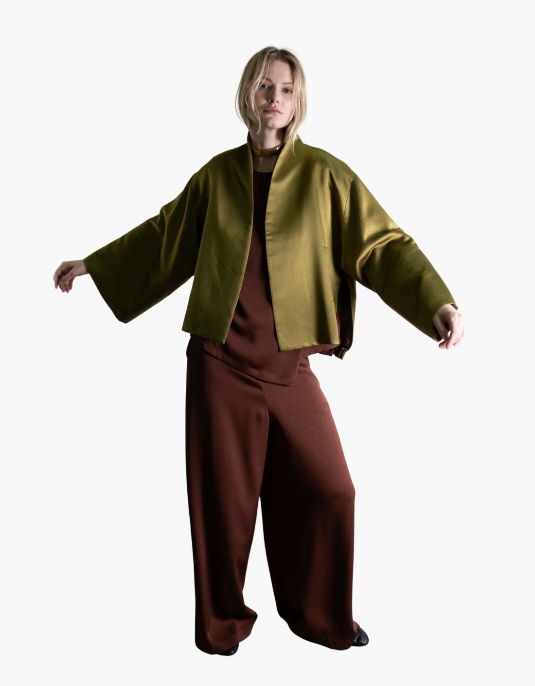 Kimono lana satinado