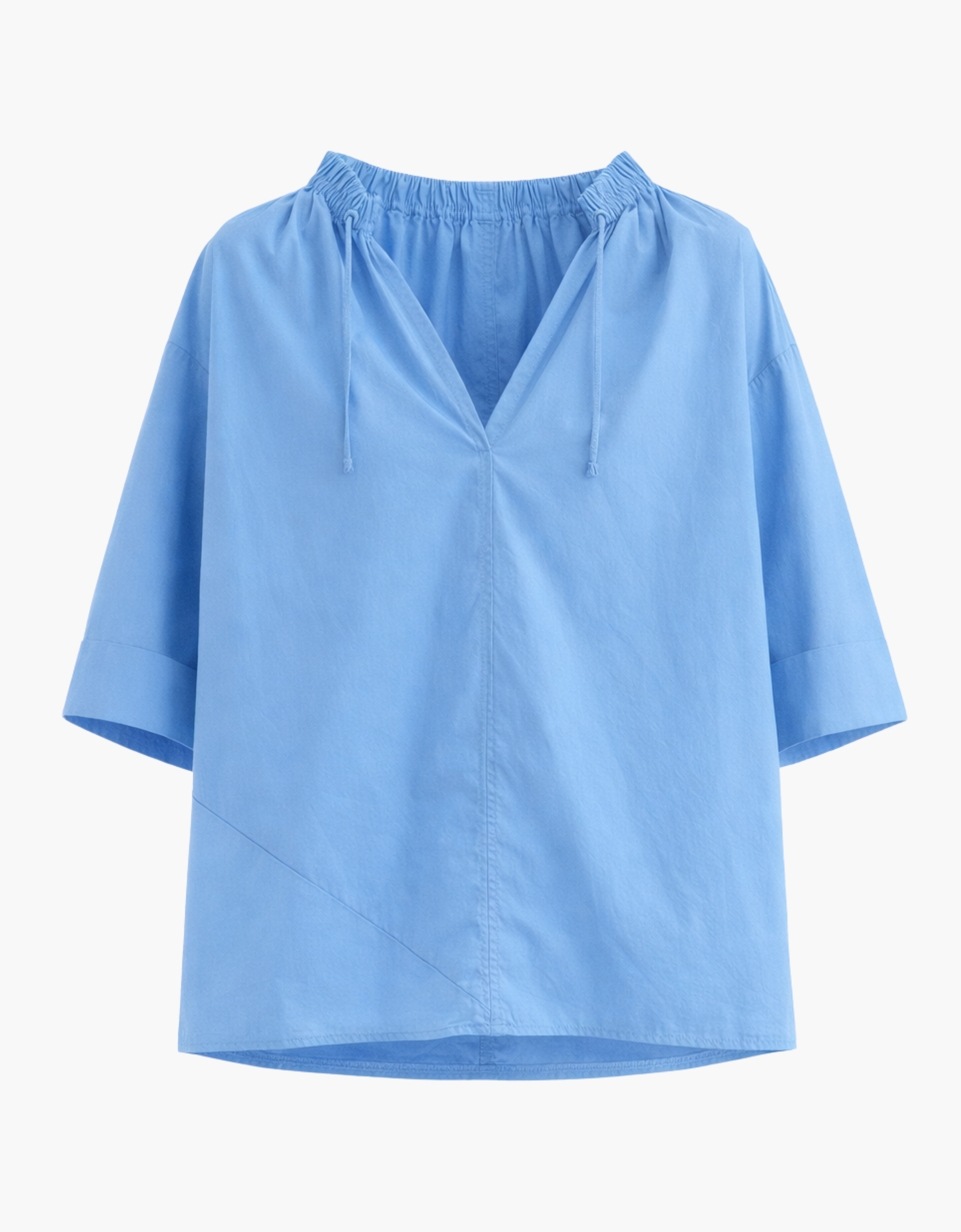Blusa cuello fruncido en V "Pucker"