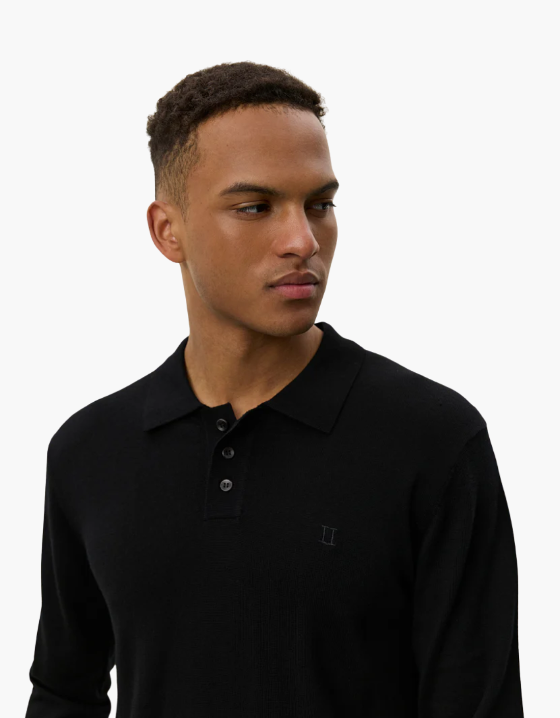 Polo à manches longues « Greyson » noir