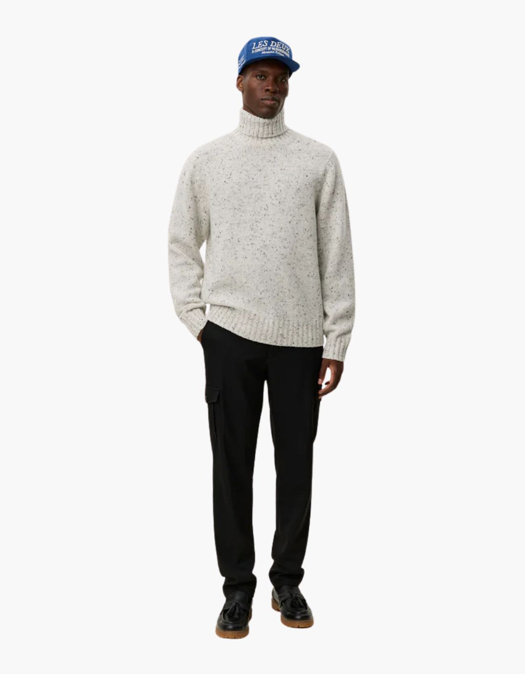 Pull à col roulé « Gary » - Gris chiné